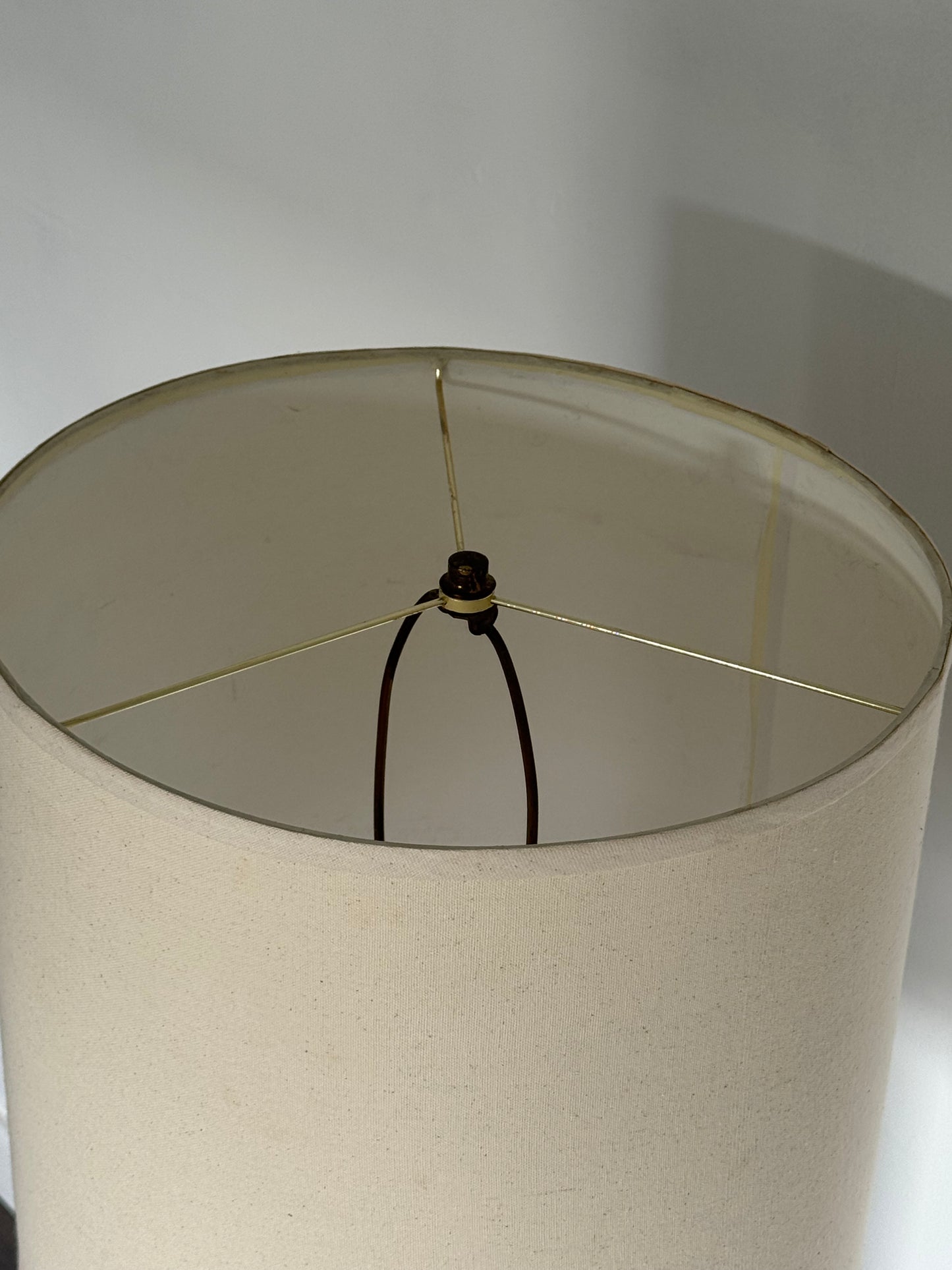 1960s Danish Modern Teak Floor Lamp with Drum Shade