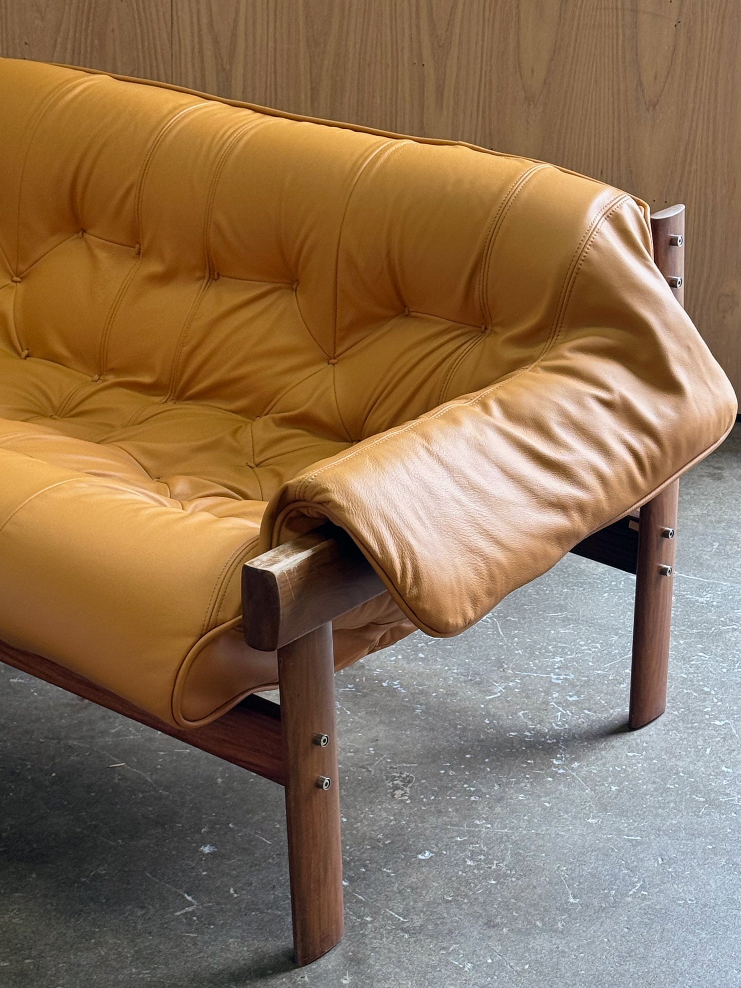 1960s MP41 Sofa by Percival Lafer — Jatobá Frame, New Leather