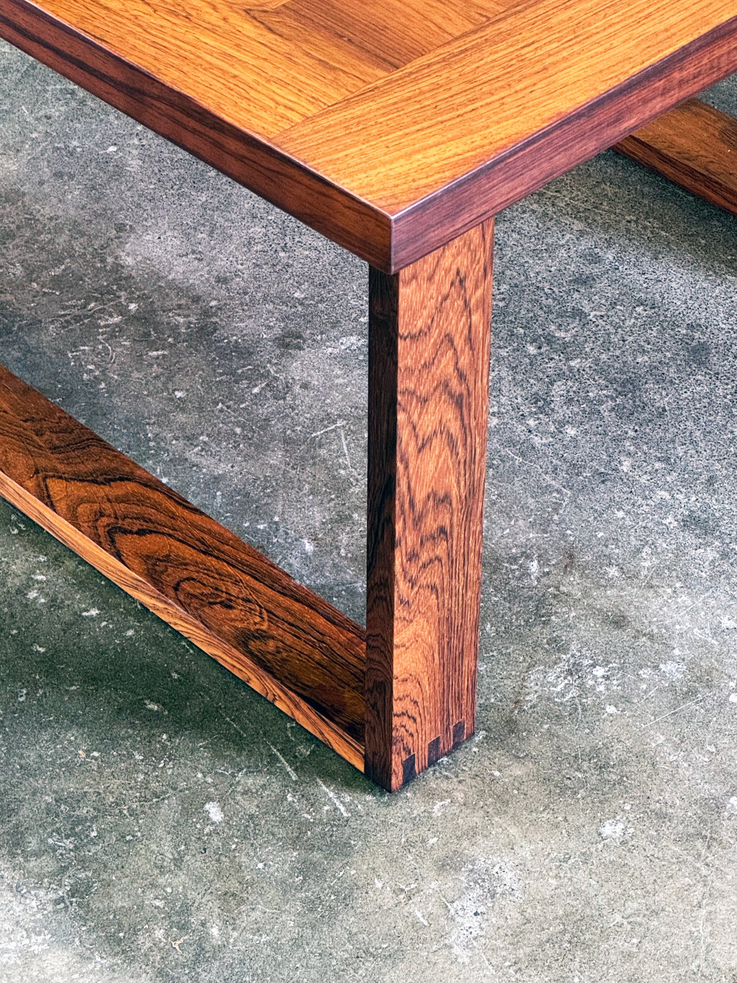 1960s Parquetry Coffee Table Square by Poul Cadovius for France and Son in rosewood