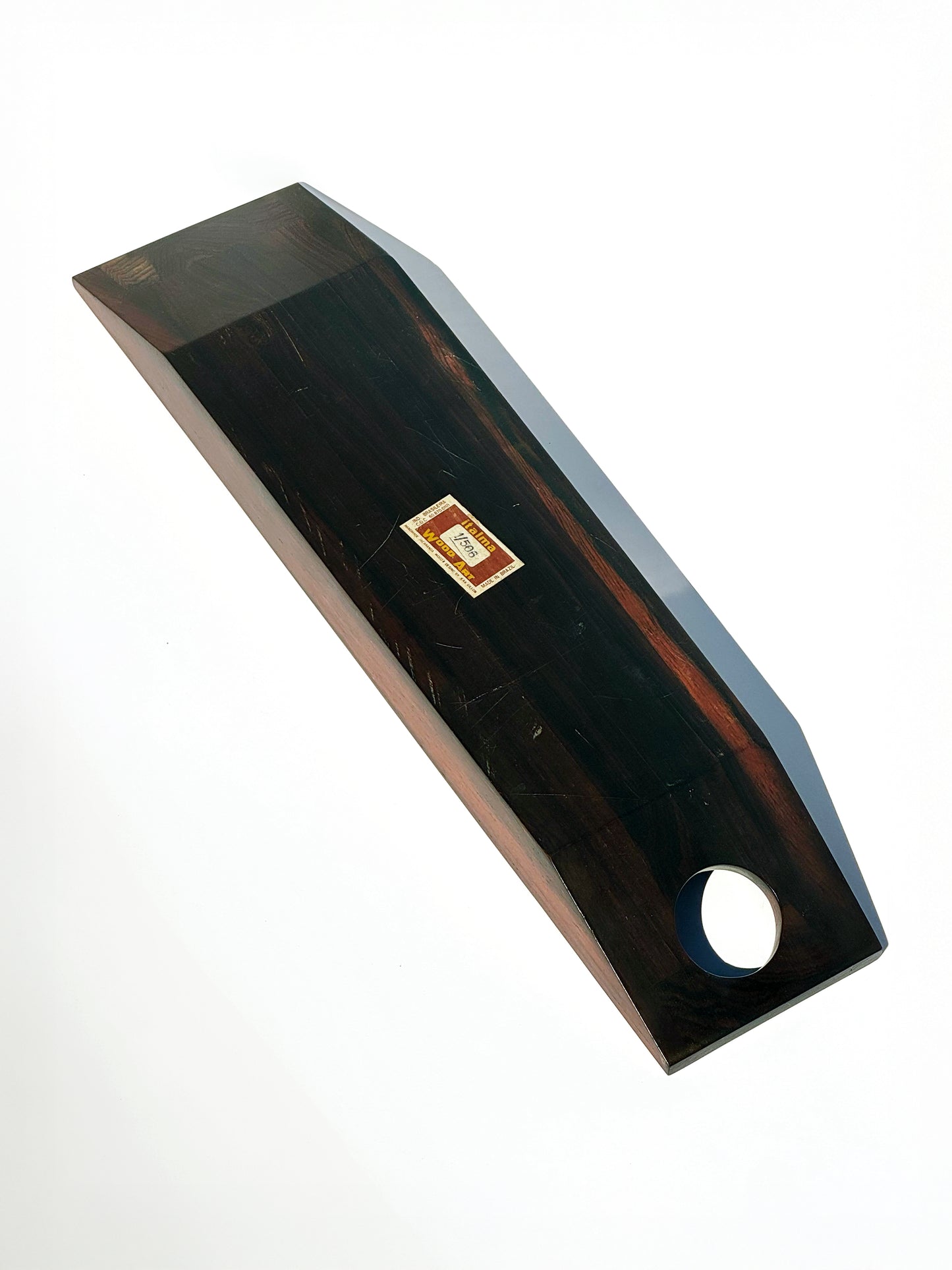 1960s Bottle Holder by Jean Gillon for Italma WoodArt in solid rosewood