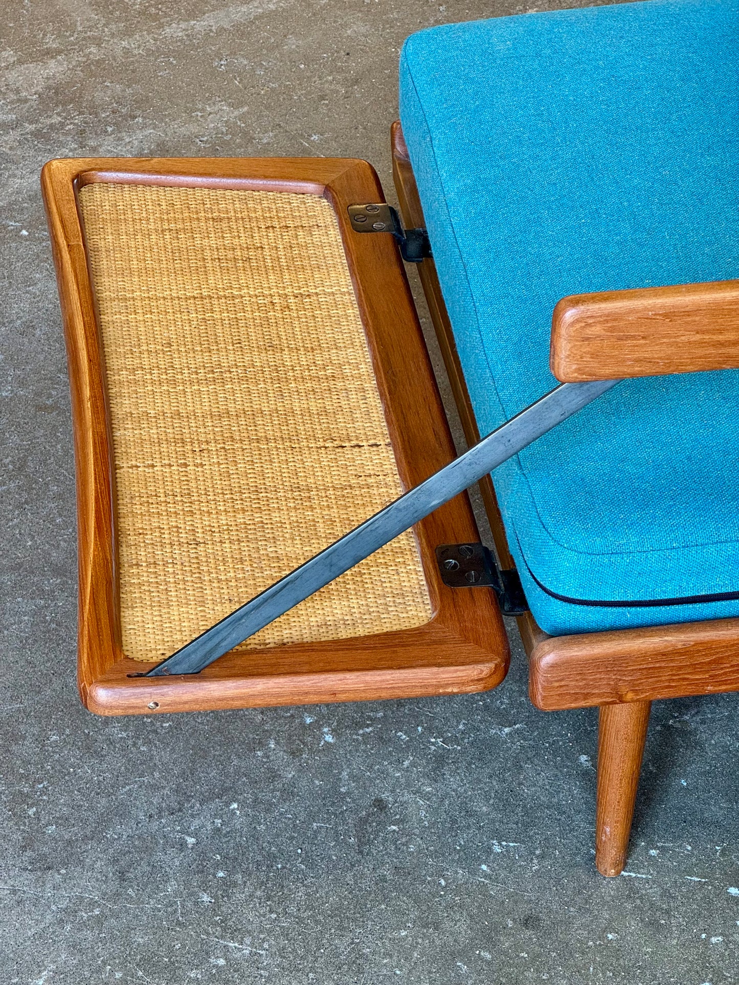 1960s FD451 Daybed by Peter Hvidt for France and Son in teak and rattan