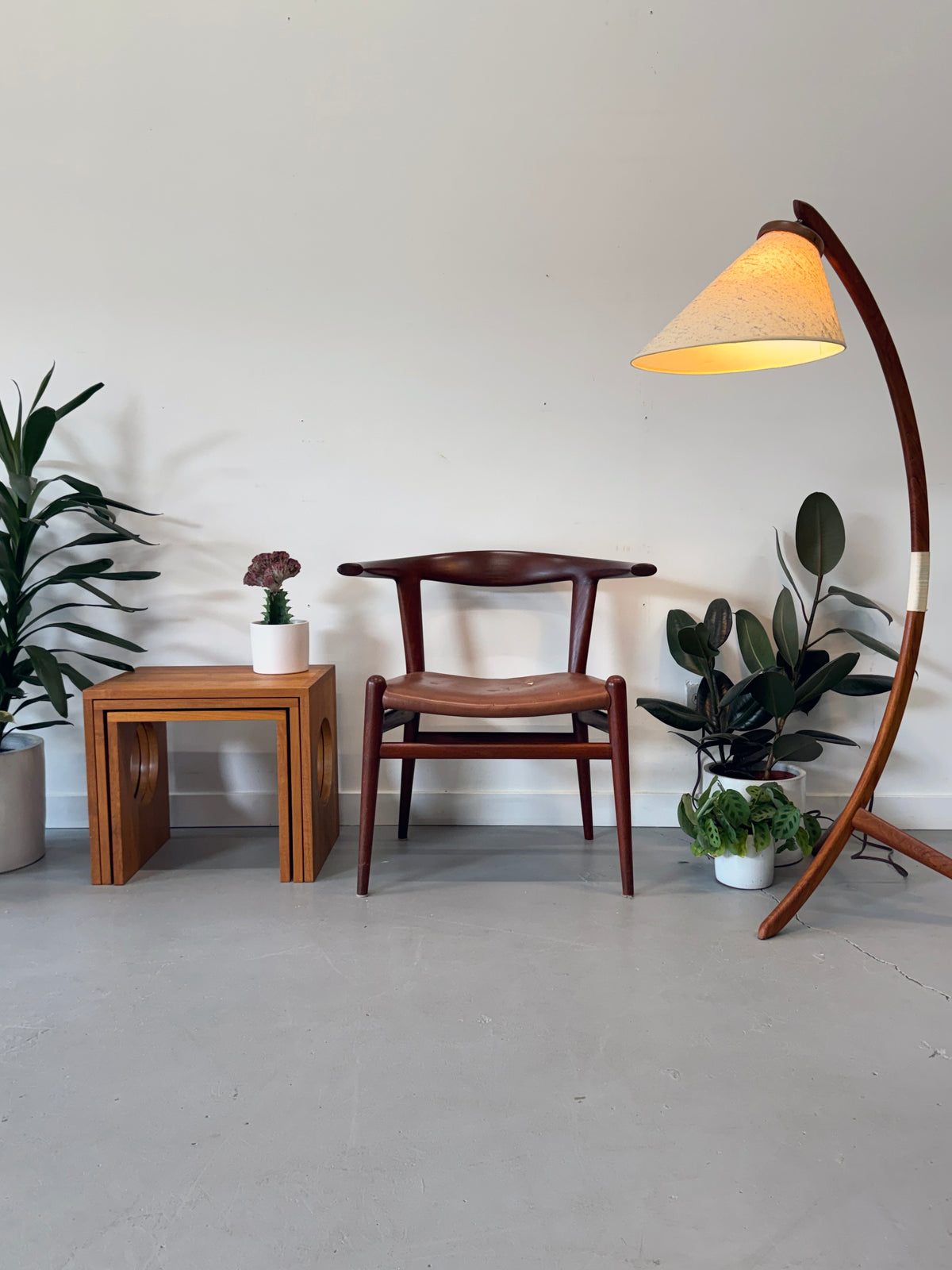 1960s JH518 “Bull Horn” Chair by Hans J. Wegner for Johannes Hansen, completely original.