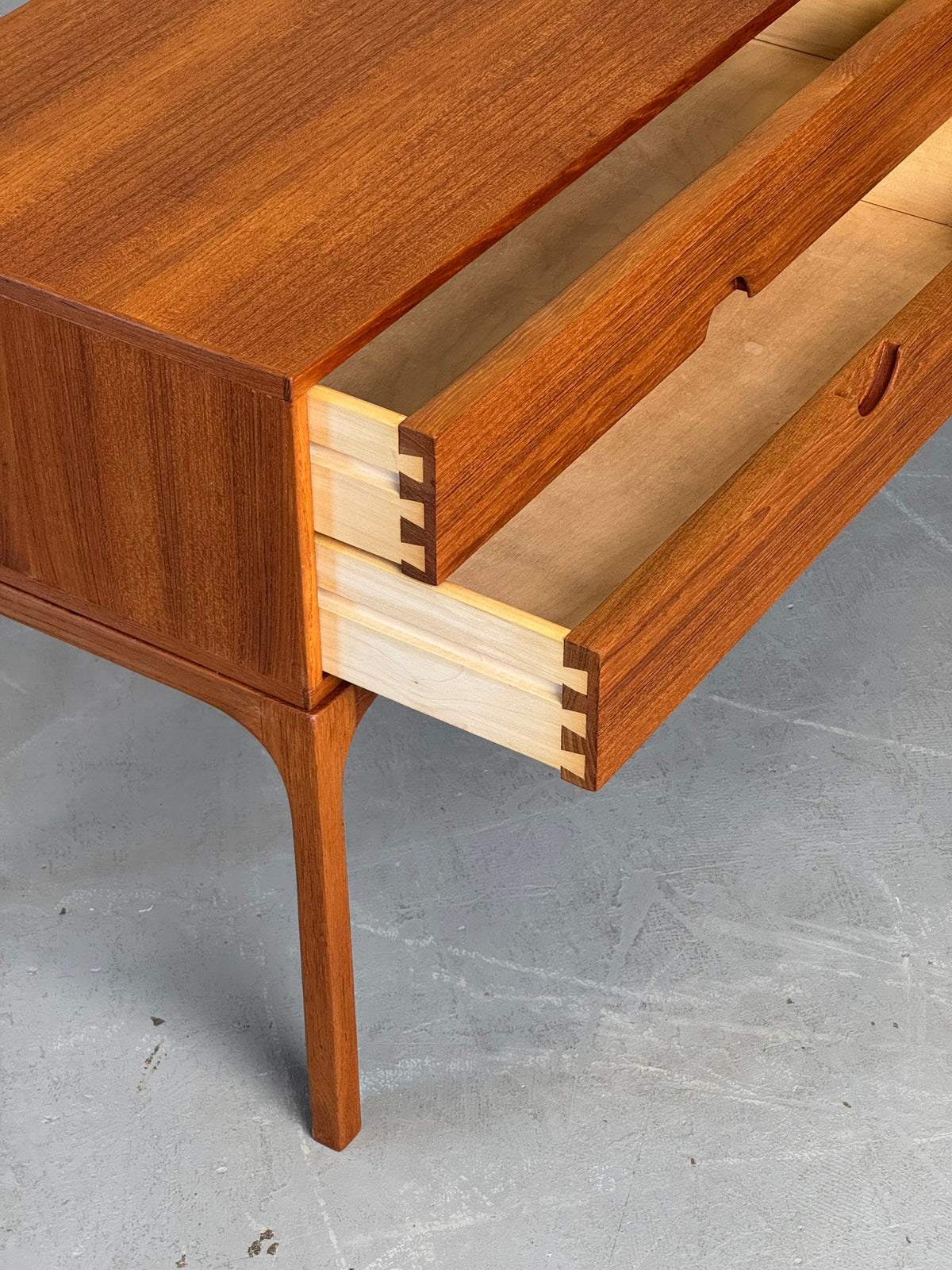 1960s Danish Teak Model 394 Credenza Console by Aksel Kjersgaard