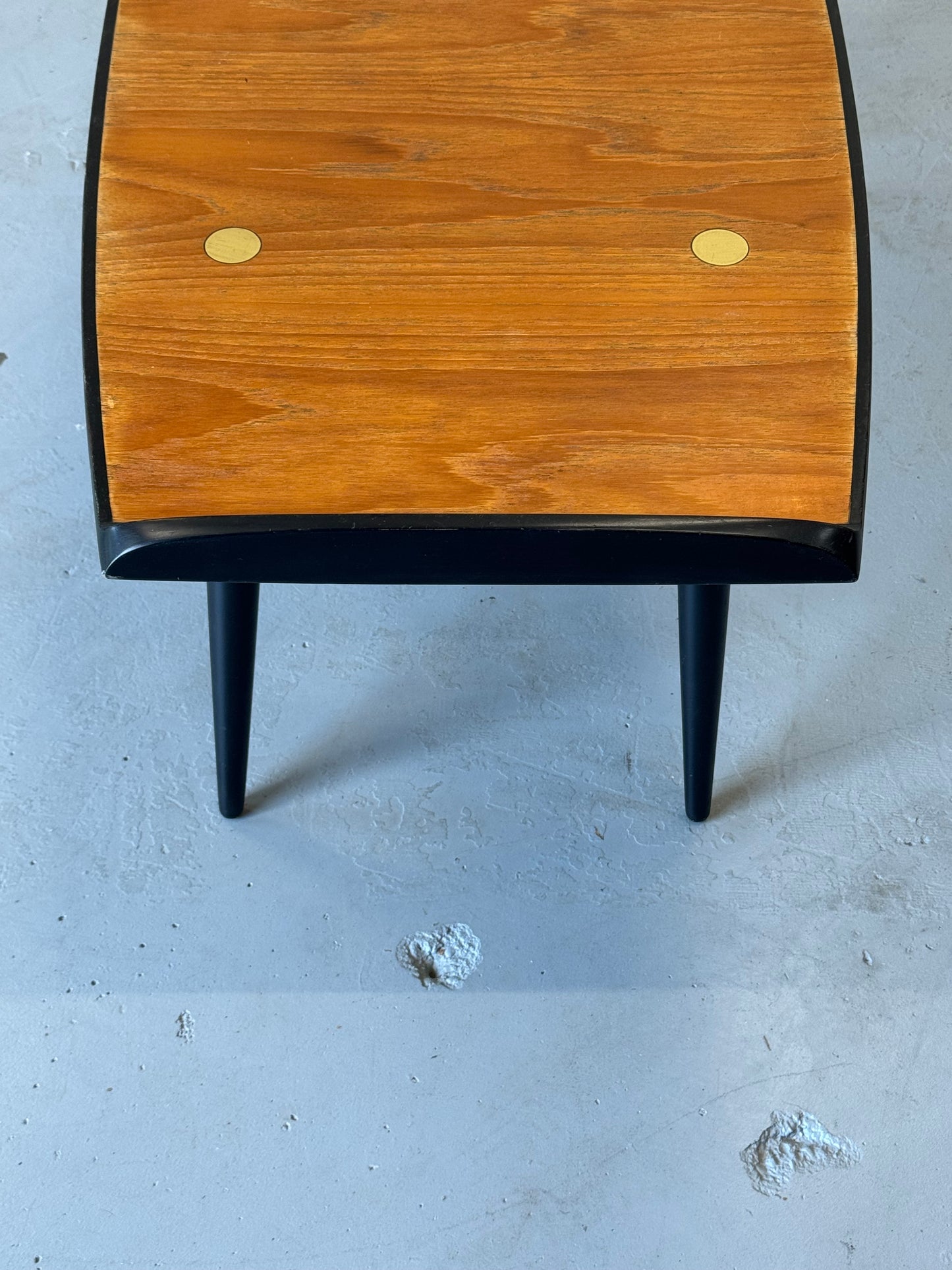 1950s Erik Gustafsson Model 311 Teak and Brass Coffee Table for Treman, Sweden.