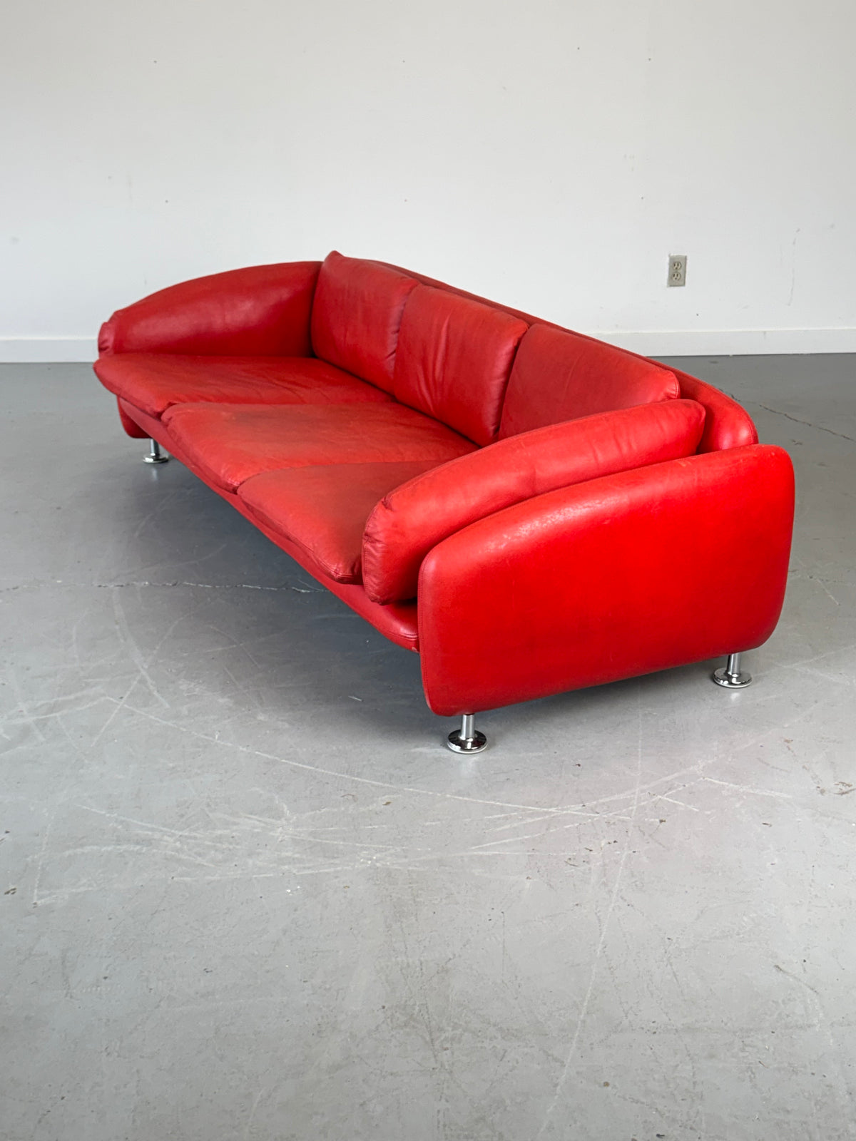 1970s “Concorde” Leather Sofa by Matti Halme for Peem Ltd., Finland