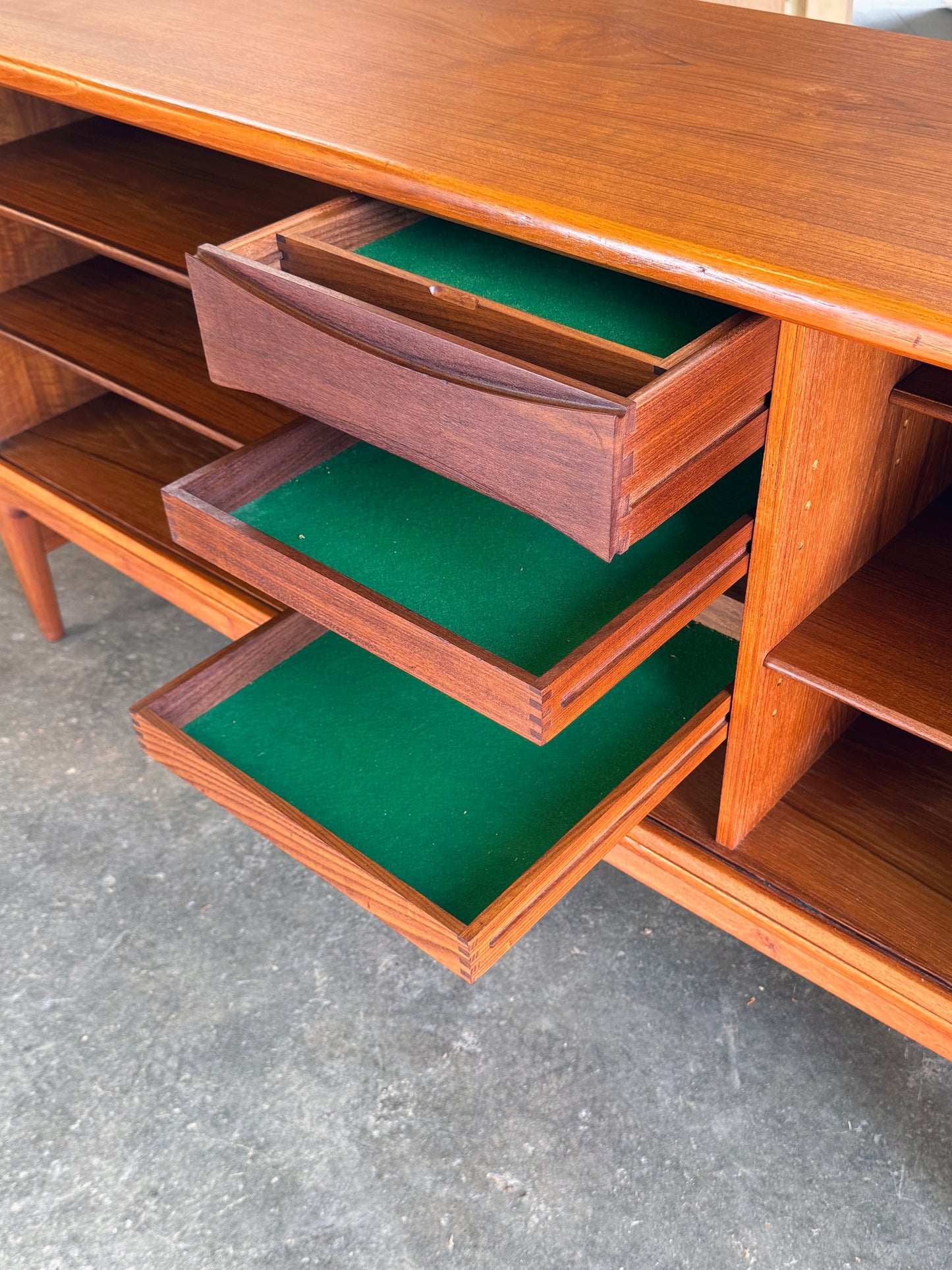 1960s Model 19 Credenza by Johannes Andersen for Uldum Møbelfabrik in teak