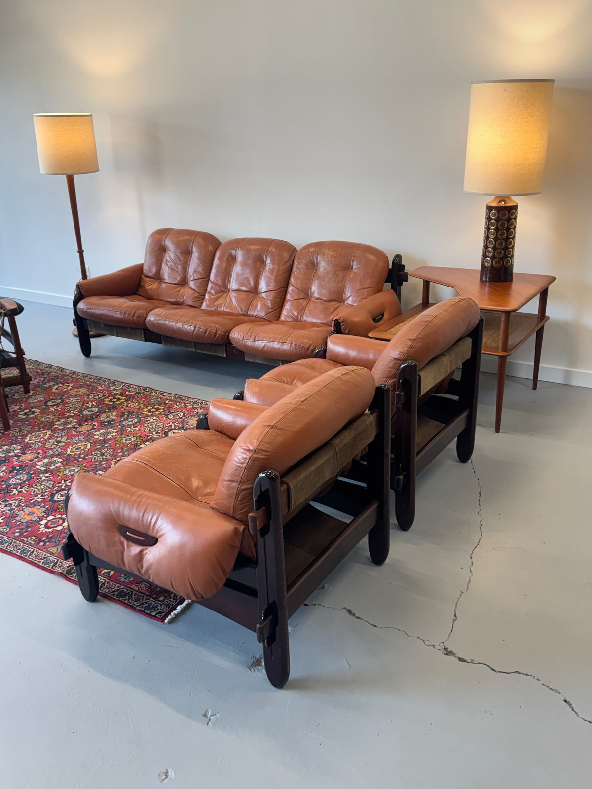 1970s Lounge Chair by Jean Gillon for Probel, completely original.