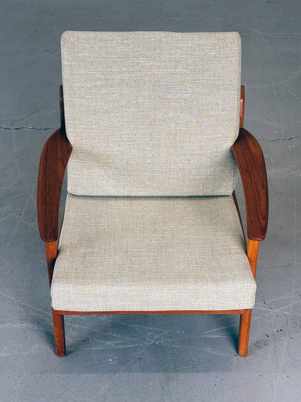 Pair of 1960s Danish Teak and Oak Lounge Chairs