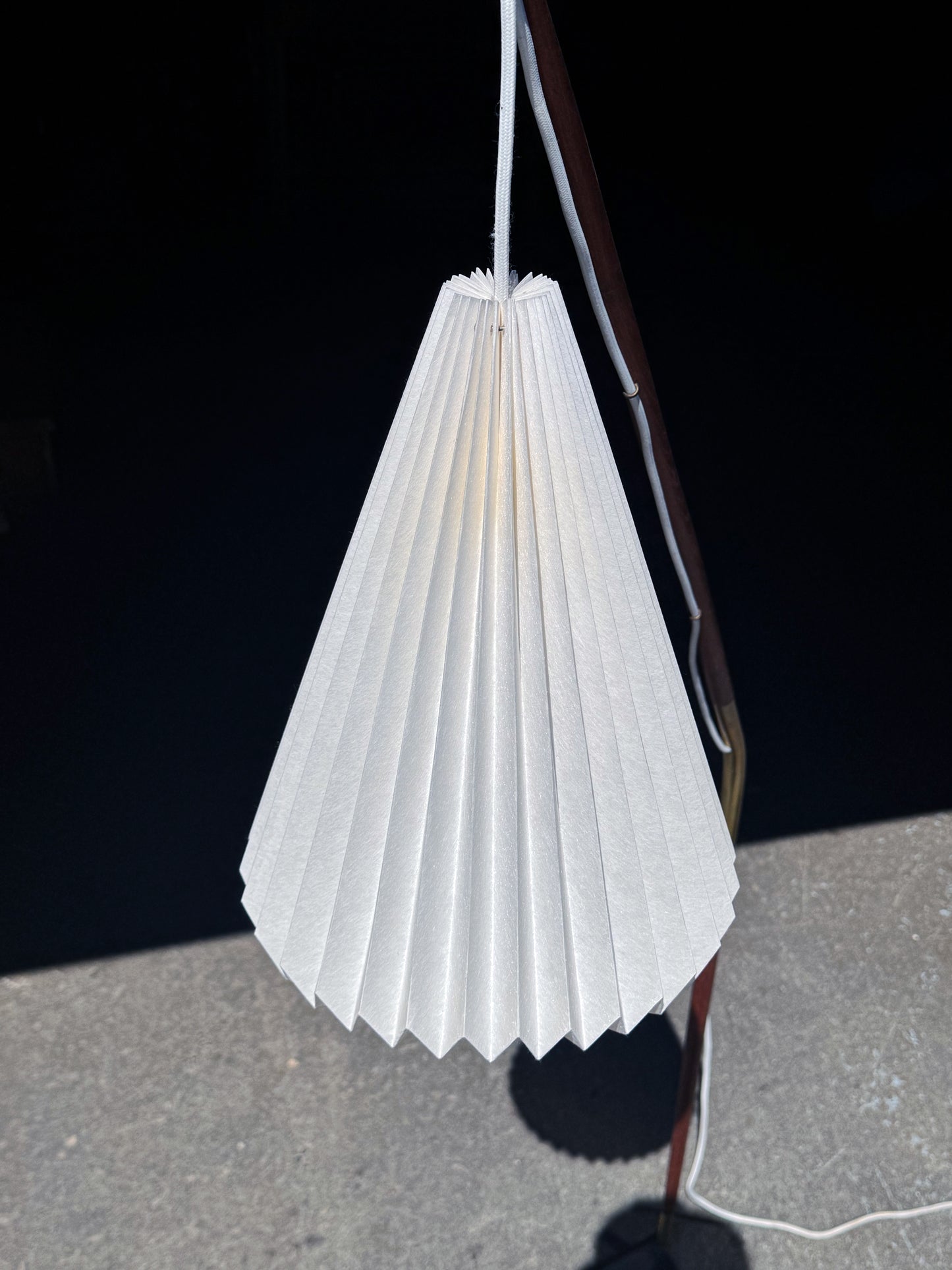 1960s "Fishing Pole" Floor Lamp by Svend Aage Holm-Sørensen in teak and brass