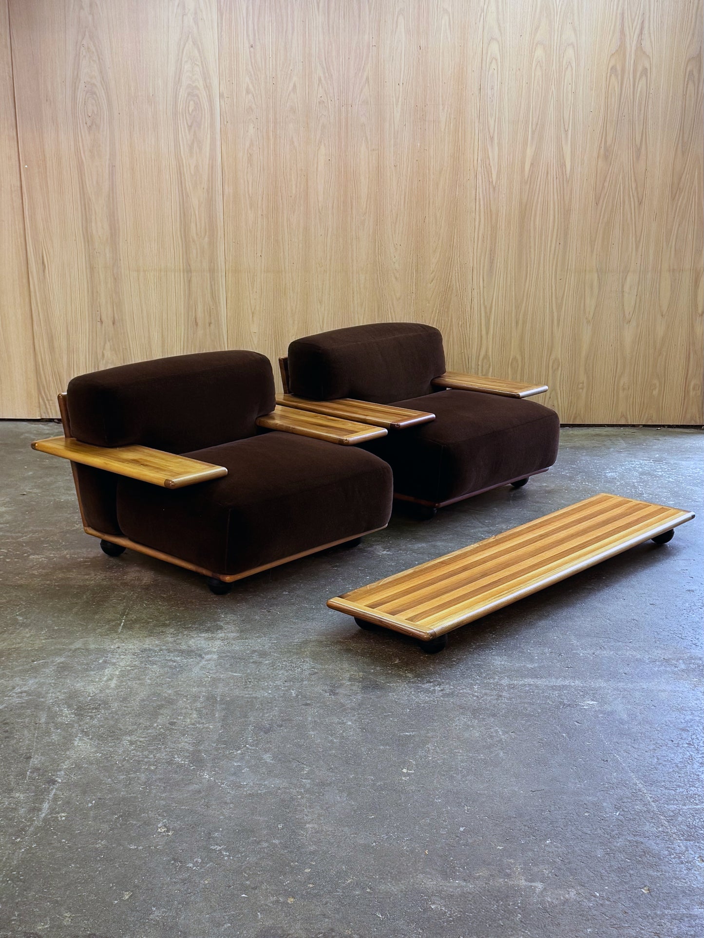 1970s Pianura Lounge Chair by Mario Bellini for Cassina in Italian walnut