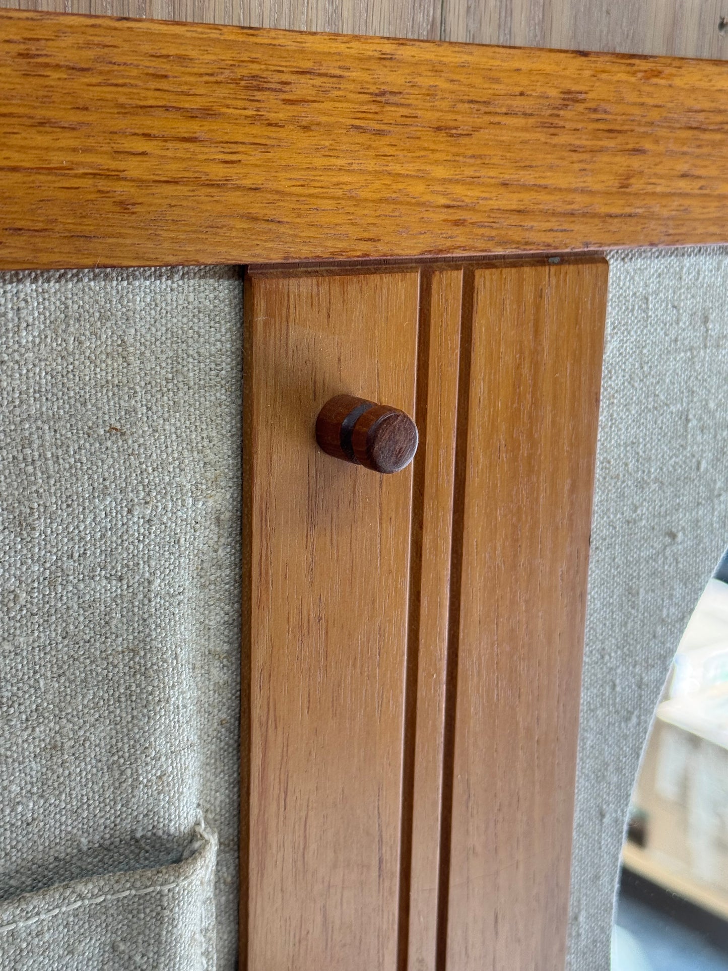 1960s Danish Modern Wall Organizer with Mirror in teak
