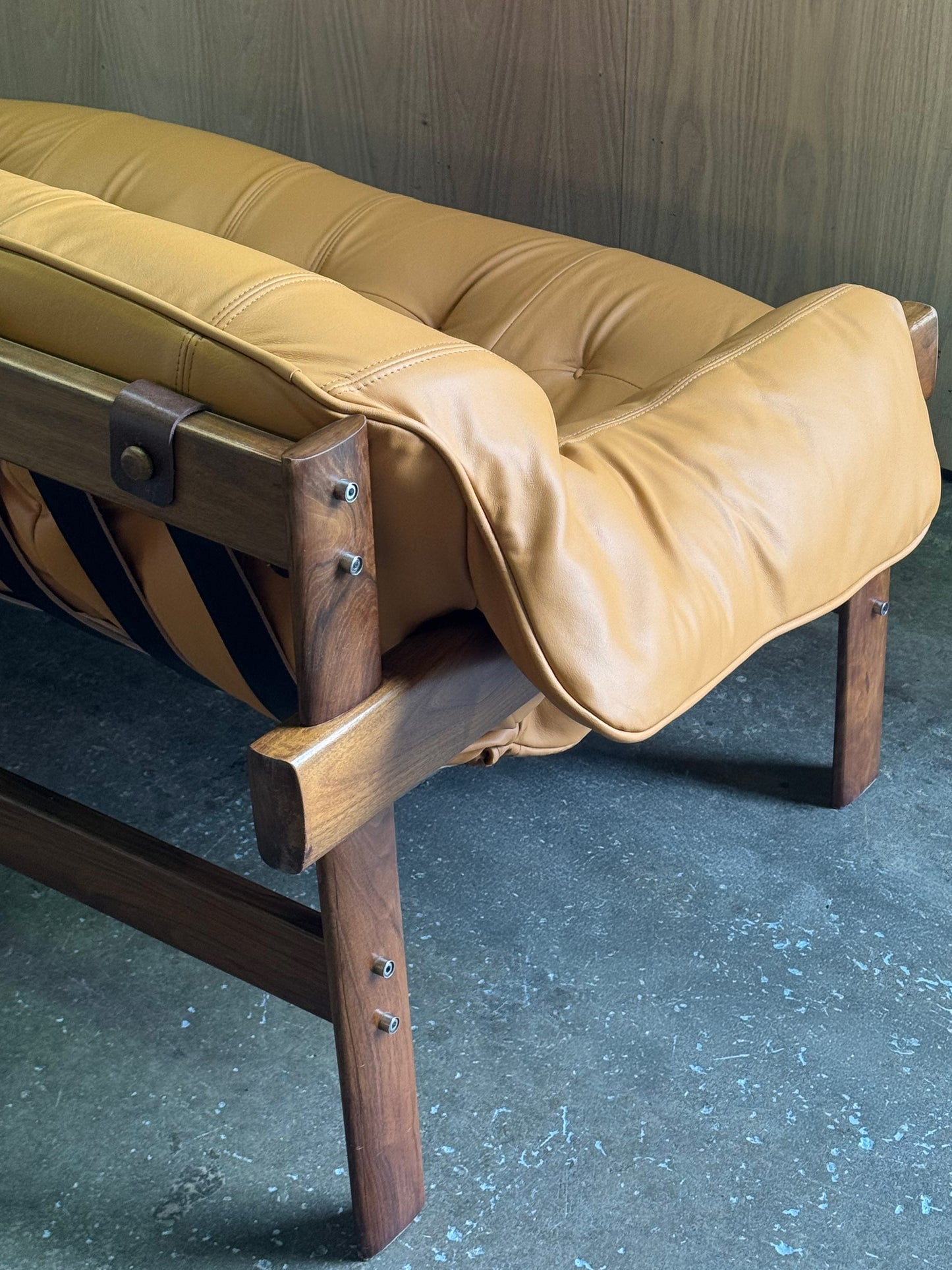 1960s MP41 Sofa by Percival Lafer — Jatobá Frame, New Leather