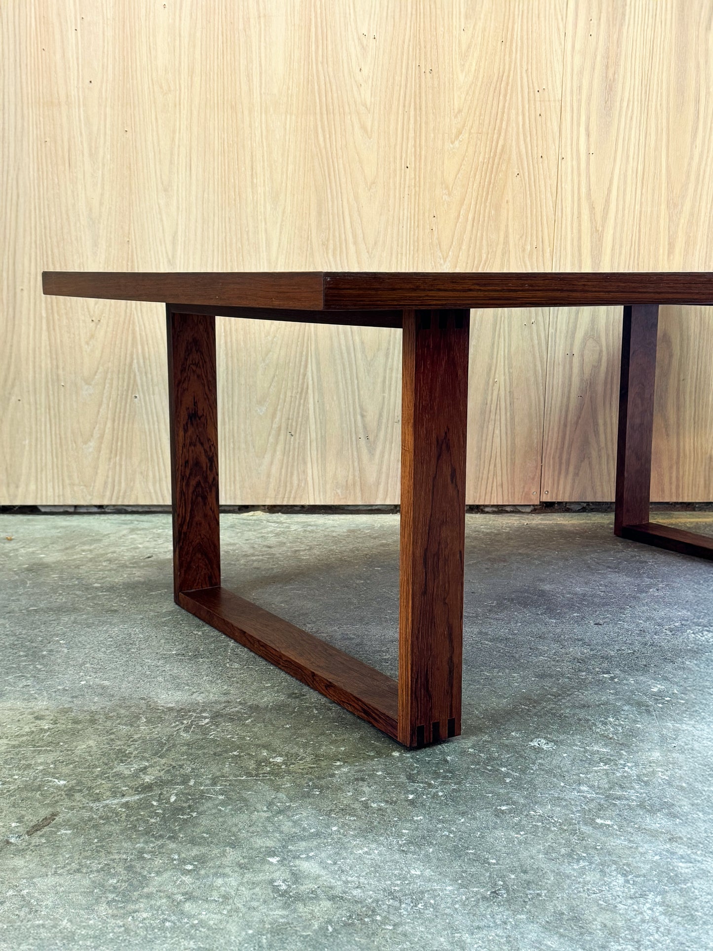 1960s parquetry coffee table rectangular by Poul Cadovius for France and Son in rosewood