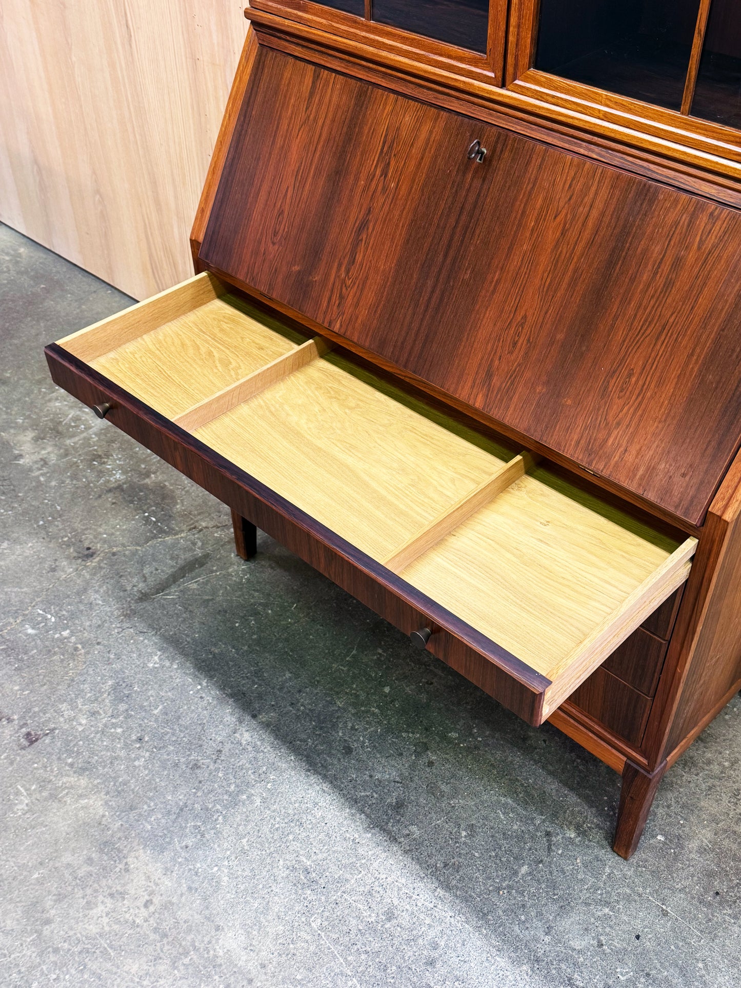 1960s Secretary Bookcase in rosewood