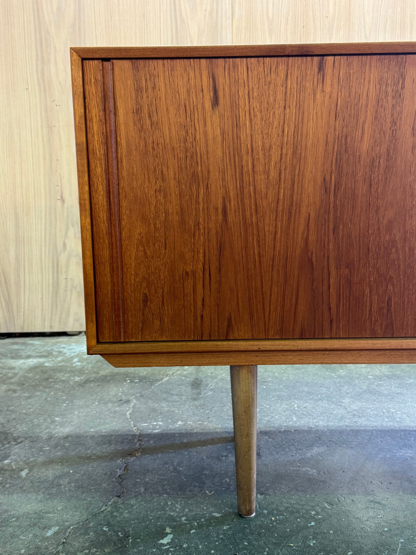 1960s Credenza by Dyrlund in teak with sliding doors and four drawers