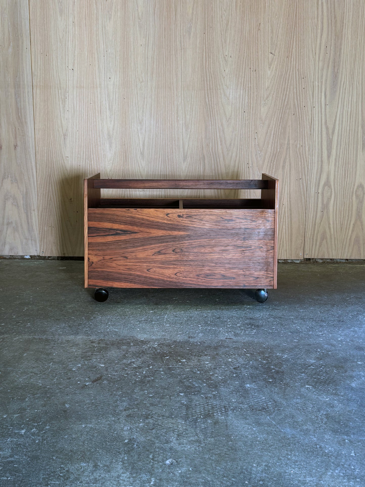 1960s Scala Magazine Rack by Rolf Hesland for Bruksbo in rosewood