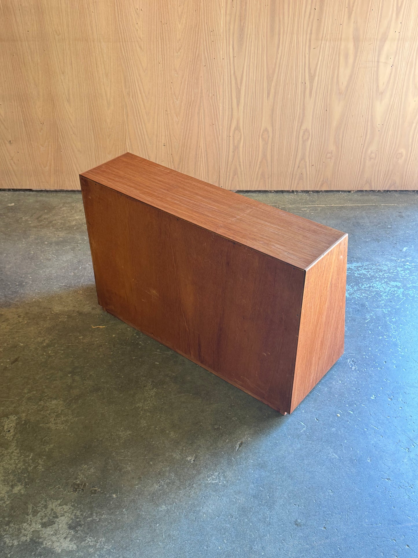 1960s Danish Modern Slanted Display Cabinet in teak