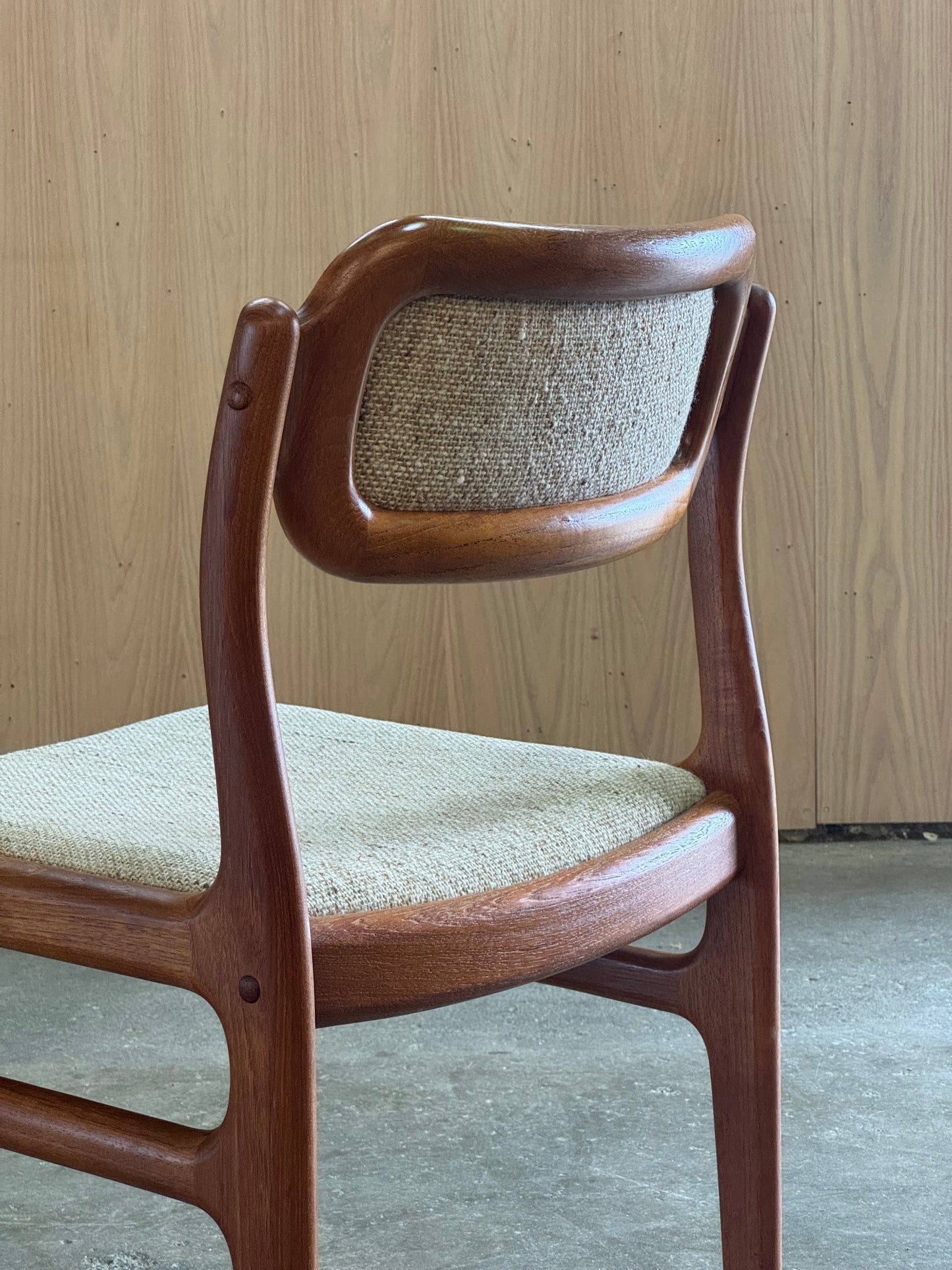 1970s Dining Chair set of 6 by Johannes Andersen for D Scan in solid teak