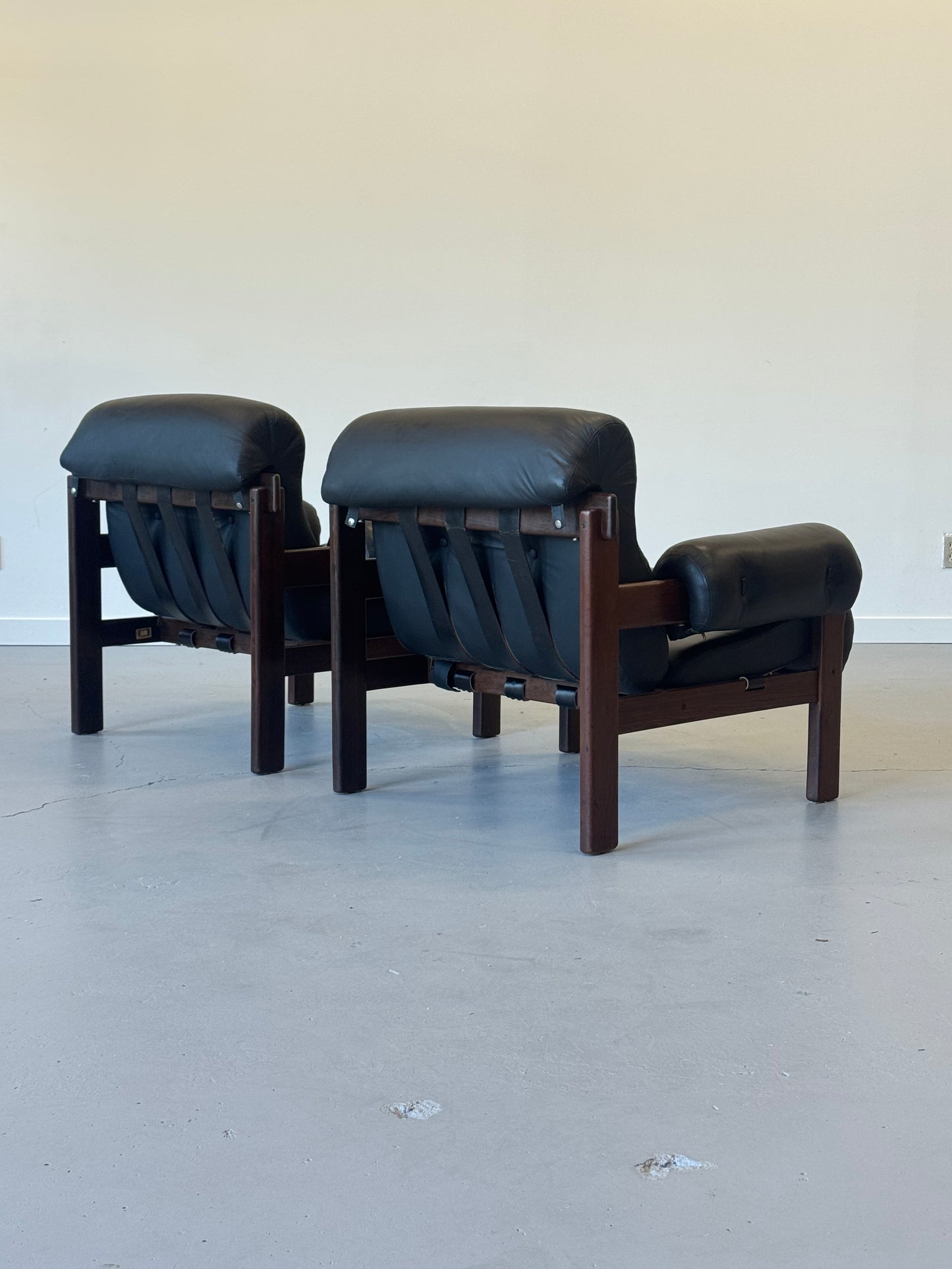 1970s Copa Lounge Chairs by Jean Gillon for Italma in Solid Imbuia