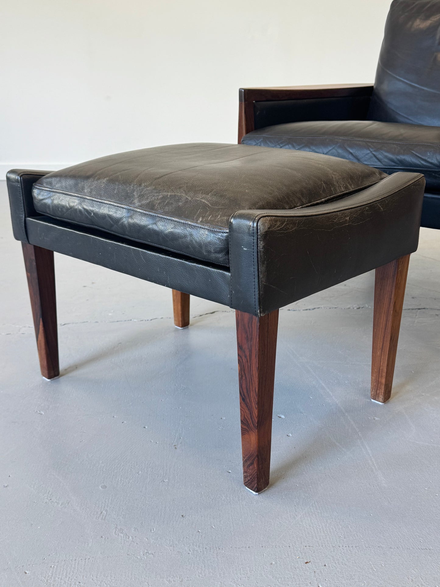 1960s Hans Olsen Lounge Chair and Ottoman, completely original.