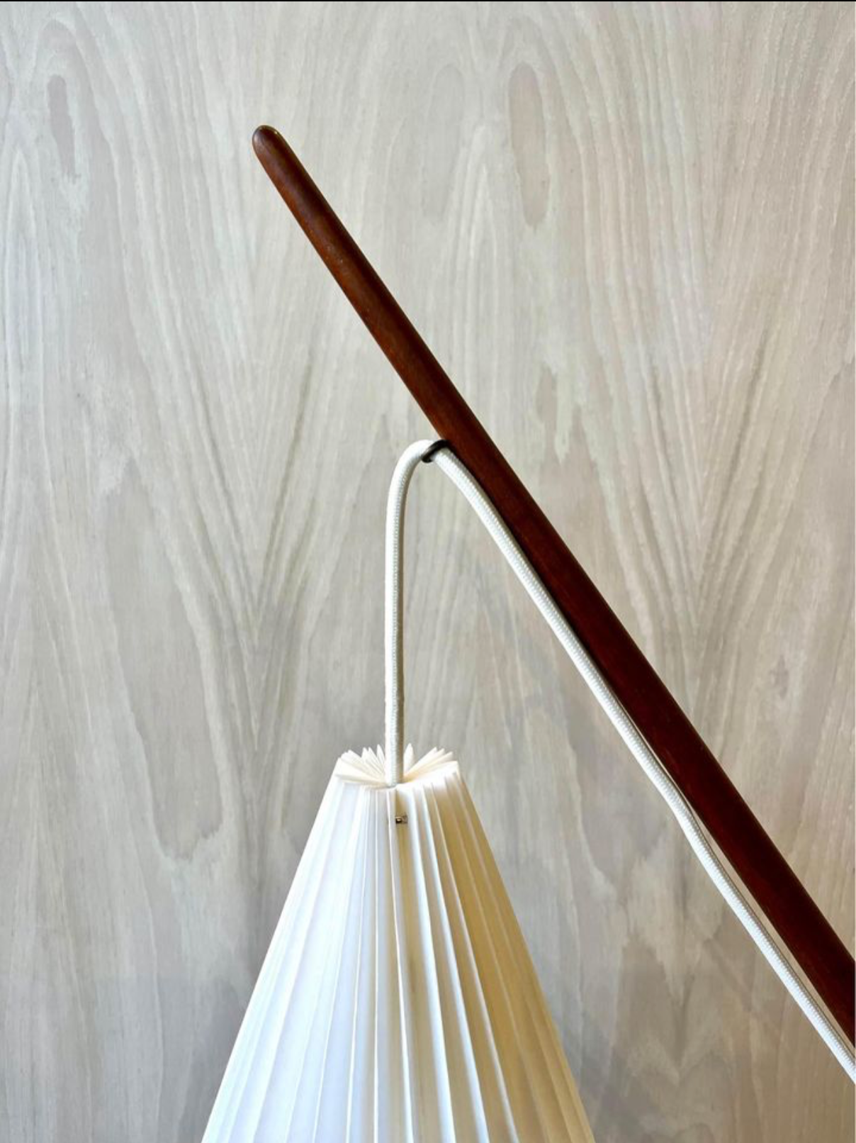 1960s "Fishing Pole" Floor Lamp by Svend Aage Holm-Sørensen in teak and brass