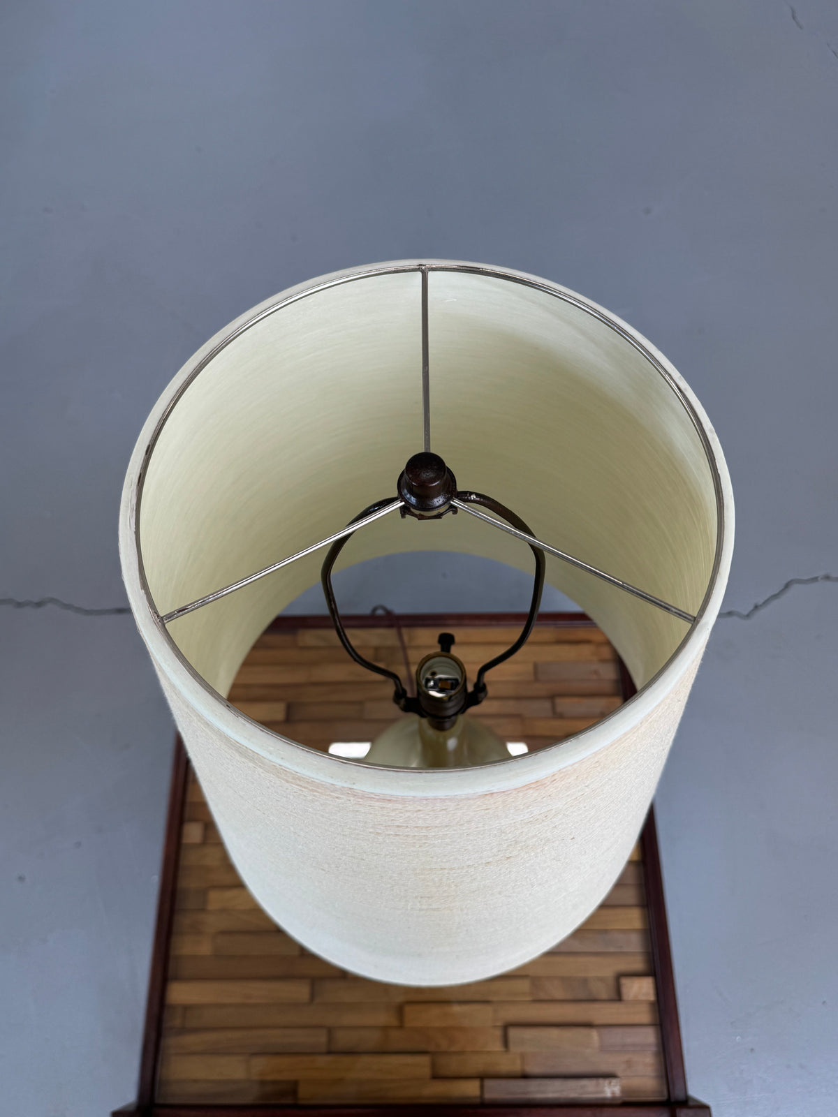 1960s Lotte Bostlund Teardrop Ceramic and Fiberglass Table Lamp, Canada.