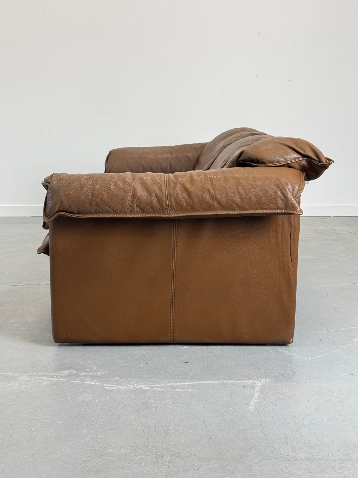 1980s Niels Eilersen Three-Seat Sofa in Aniline Leather, Denmark.