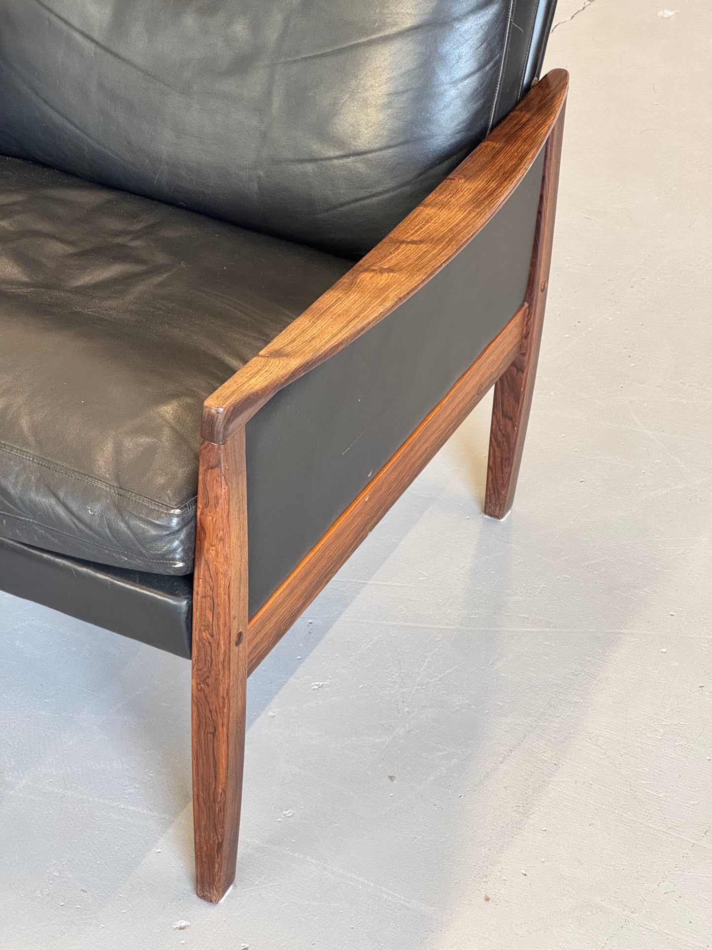 1960s Hans Olsen Lounge Chair and Ottoman, completely original.