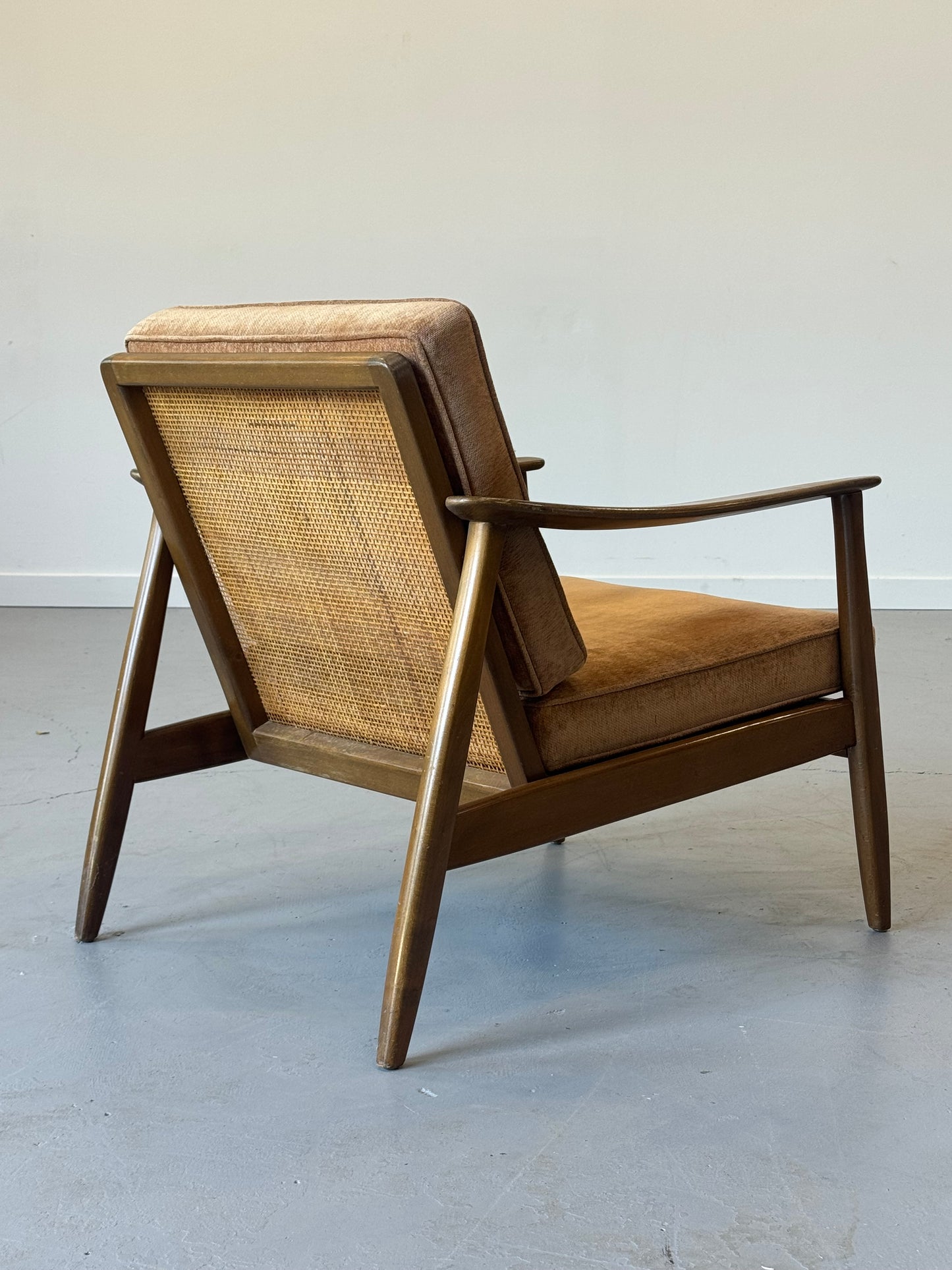 1960s Lounge Chair "USA 247" by Folke Ohlsson for DUX with Cane Back