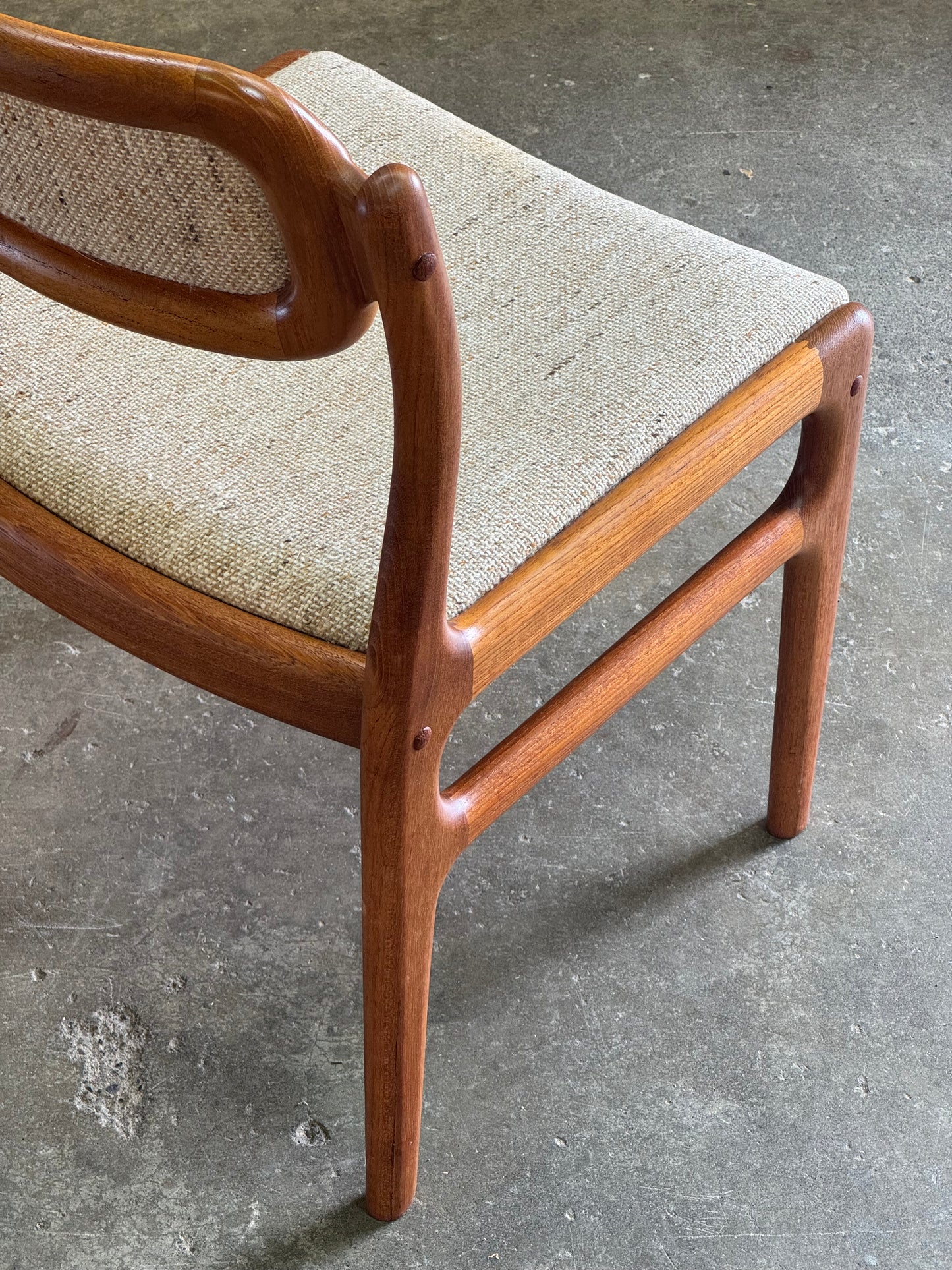 1970s Dining Chair set of 6 by Johannes Andersen for D Scan in solid teak