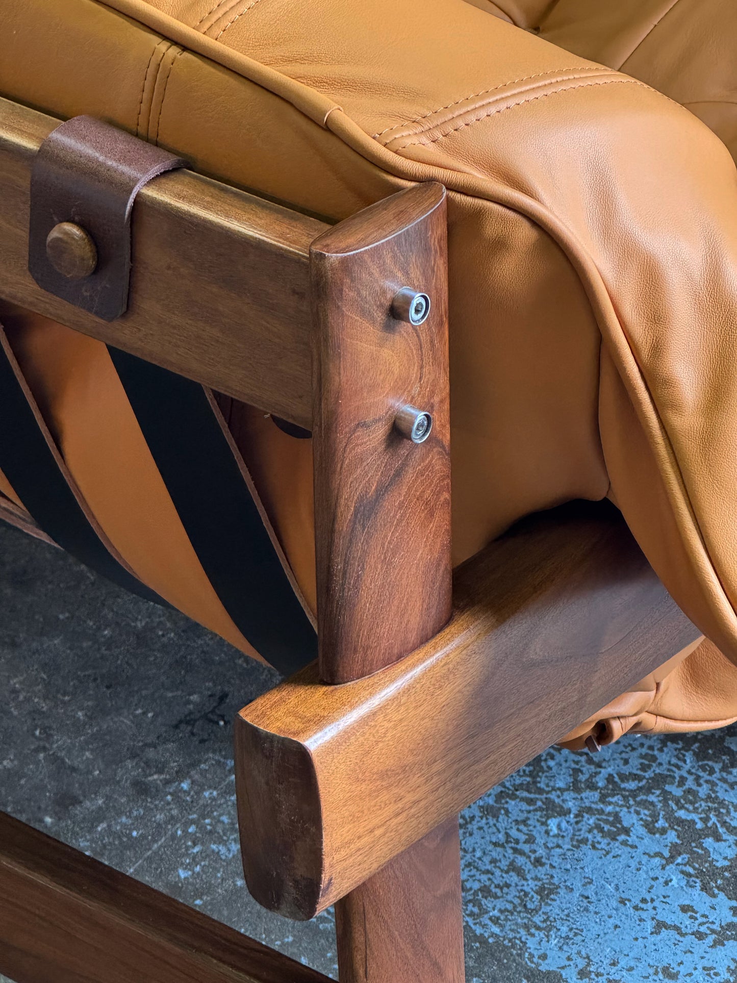 1960s MP41 Sofa by Percival Lafer — Jatobá Frame, New Leather
