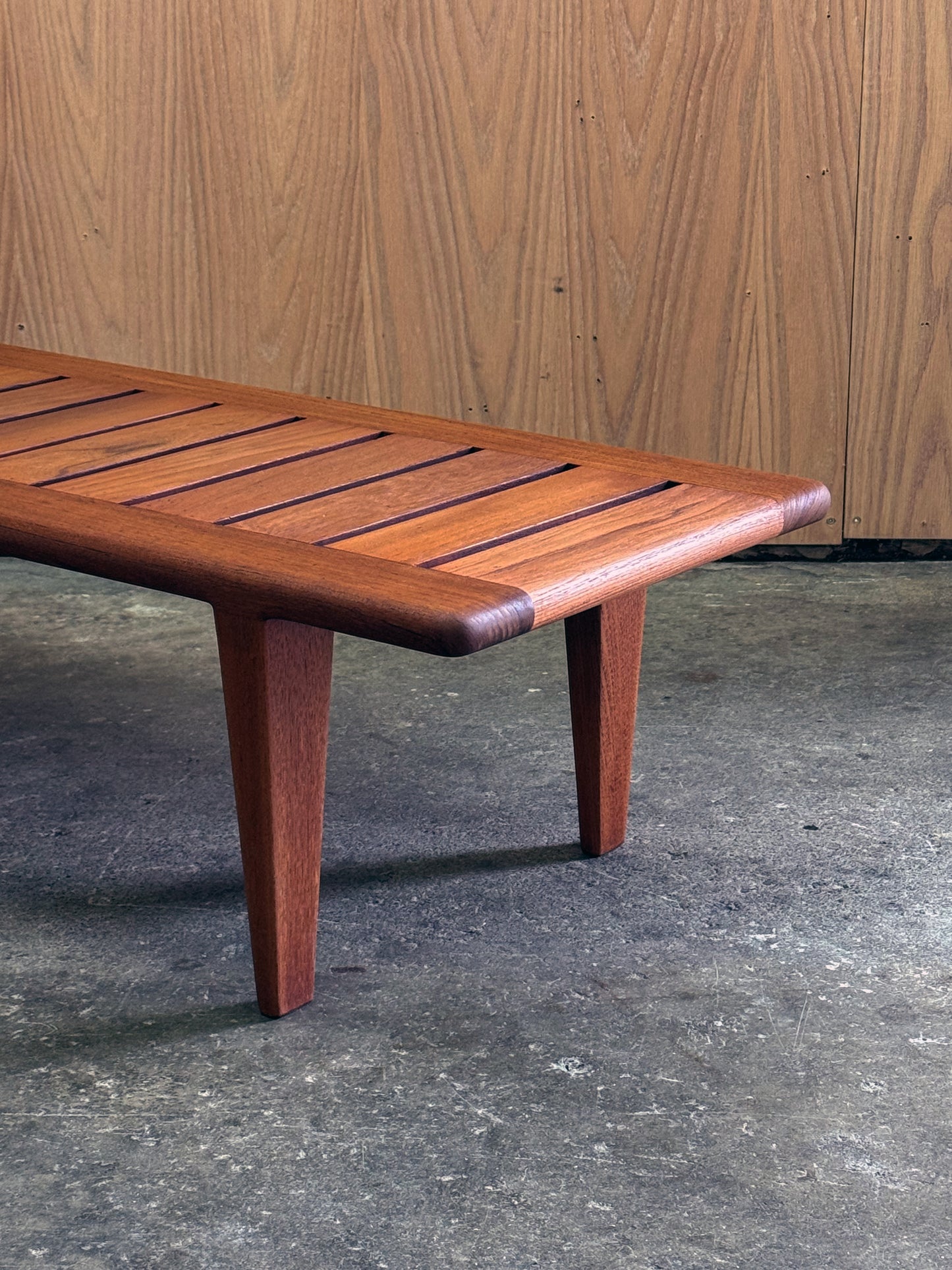 1960s JH574 bench by Hans Wegner for Johannes Hansen in Danish teak.