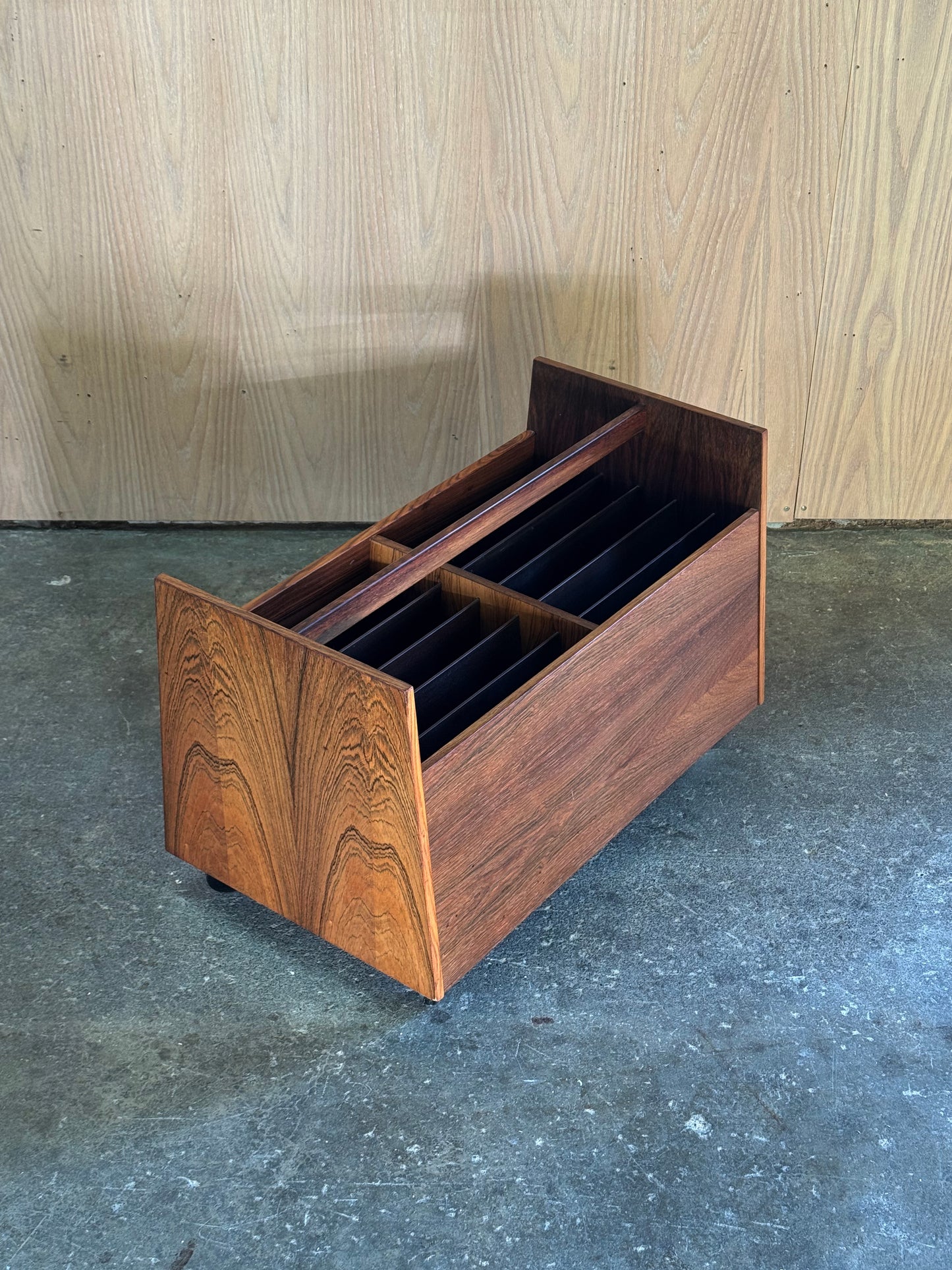 1960s Scala Magazine Rack by Rolf Hesland for Bruksbo in rosewood