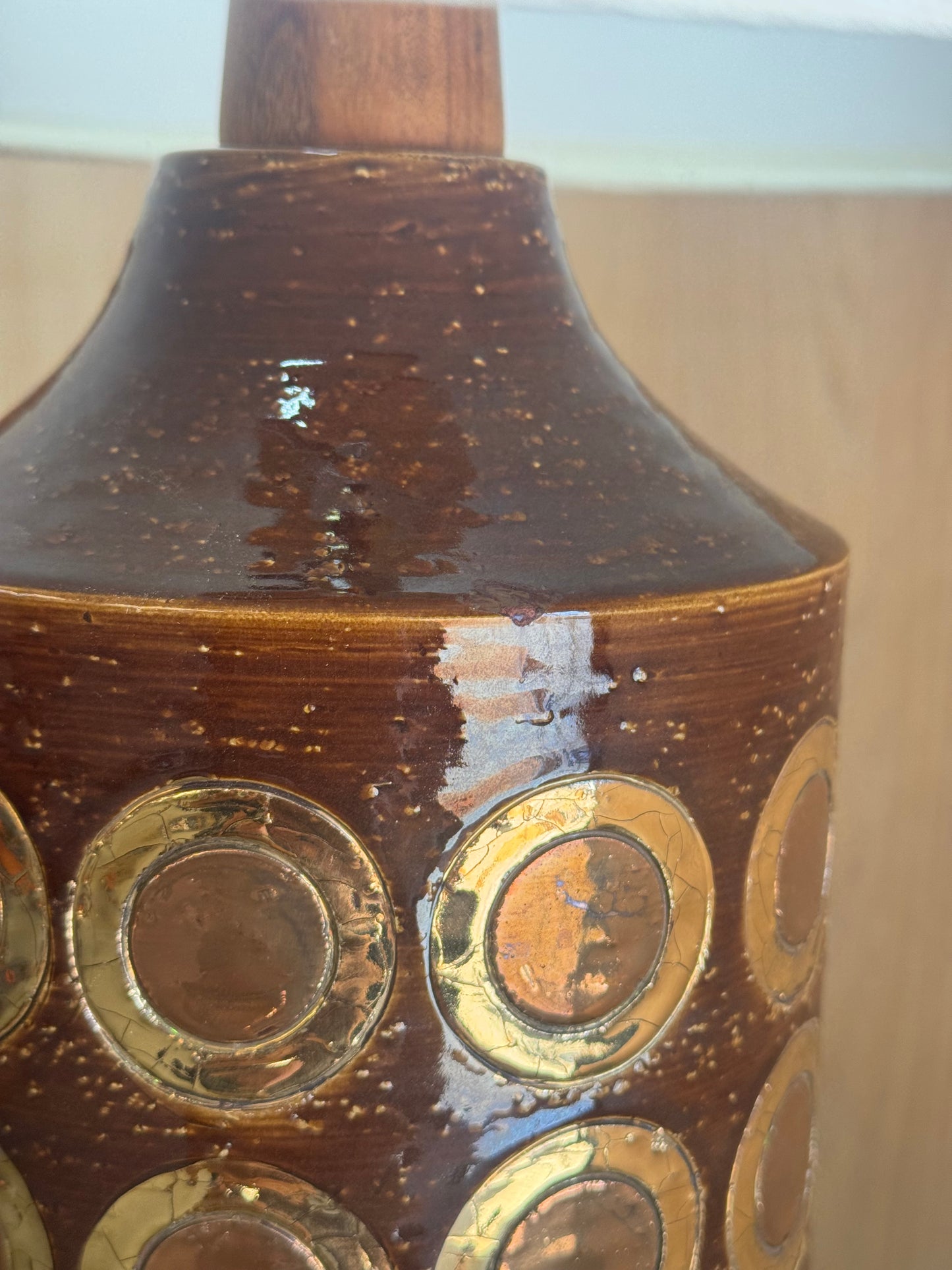 1970s Table Lamp by Bitossi Ceramiche in glazed ceramic