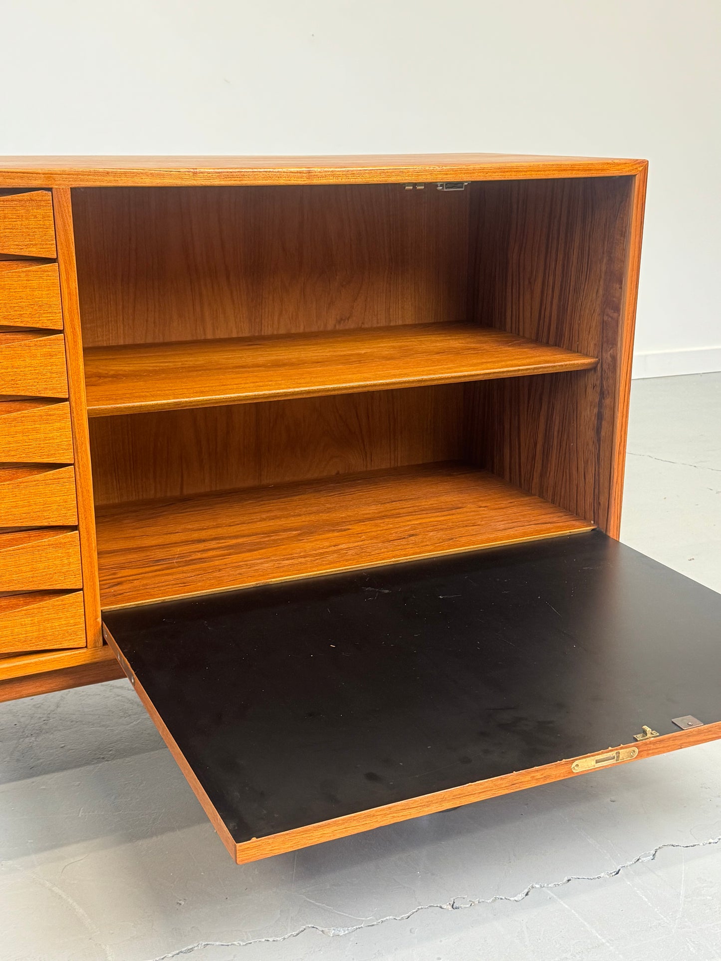 1950s Arne Vodder Model 29A “Triennale” Teak Sideboard for Sibast, Denmark.