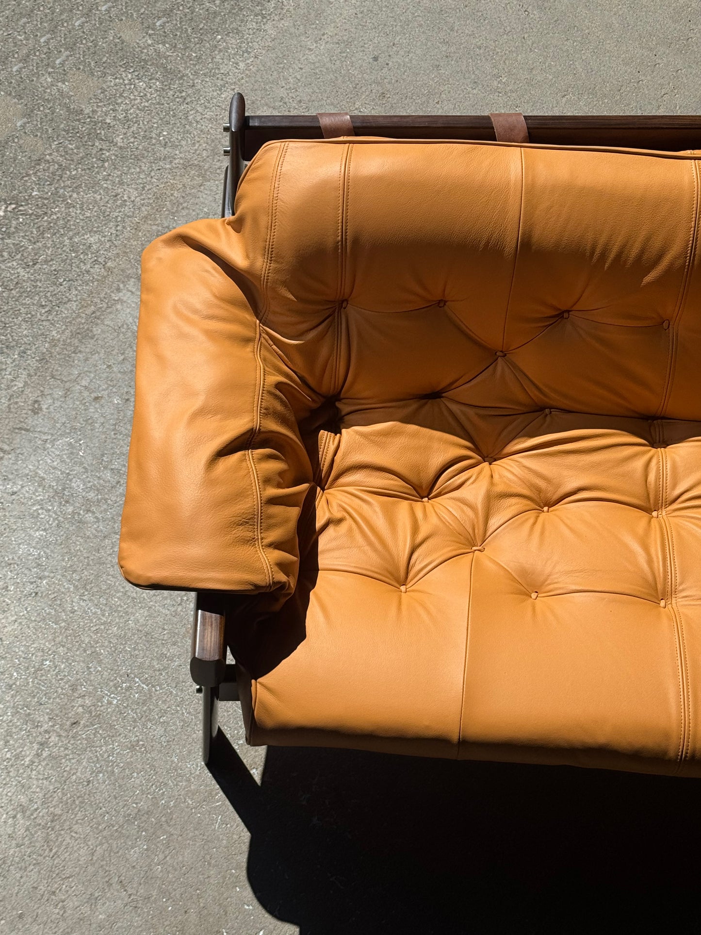 1970s MP-41 Sofa by Percival Lafer for Lafer in jatobá and Spinneybeck leather