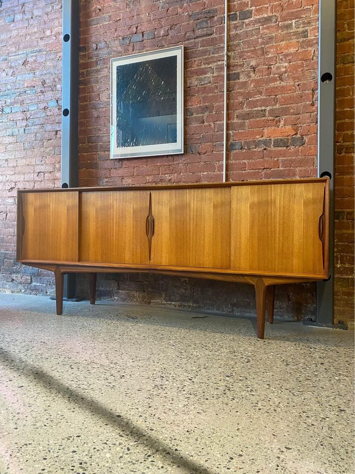 1960s Danish Teak Credenza Sideboard by Knud Nielsen