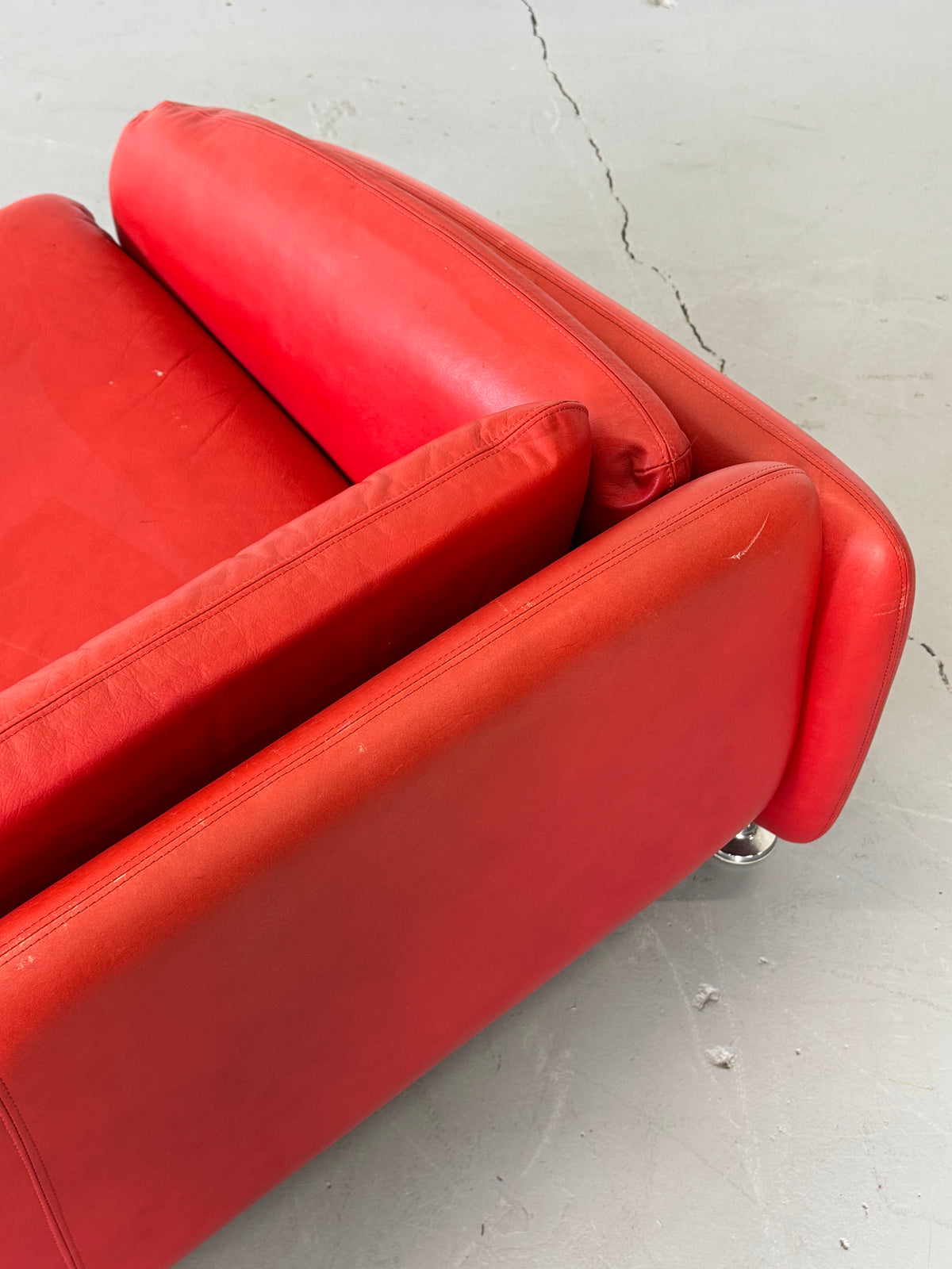 1970s “Concorde” Leather Sofa by Matti Halme for Peem Ltd., Finland