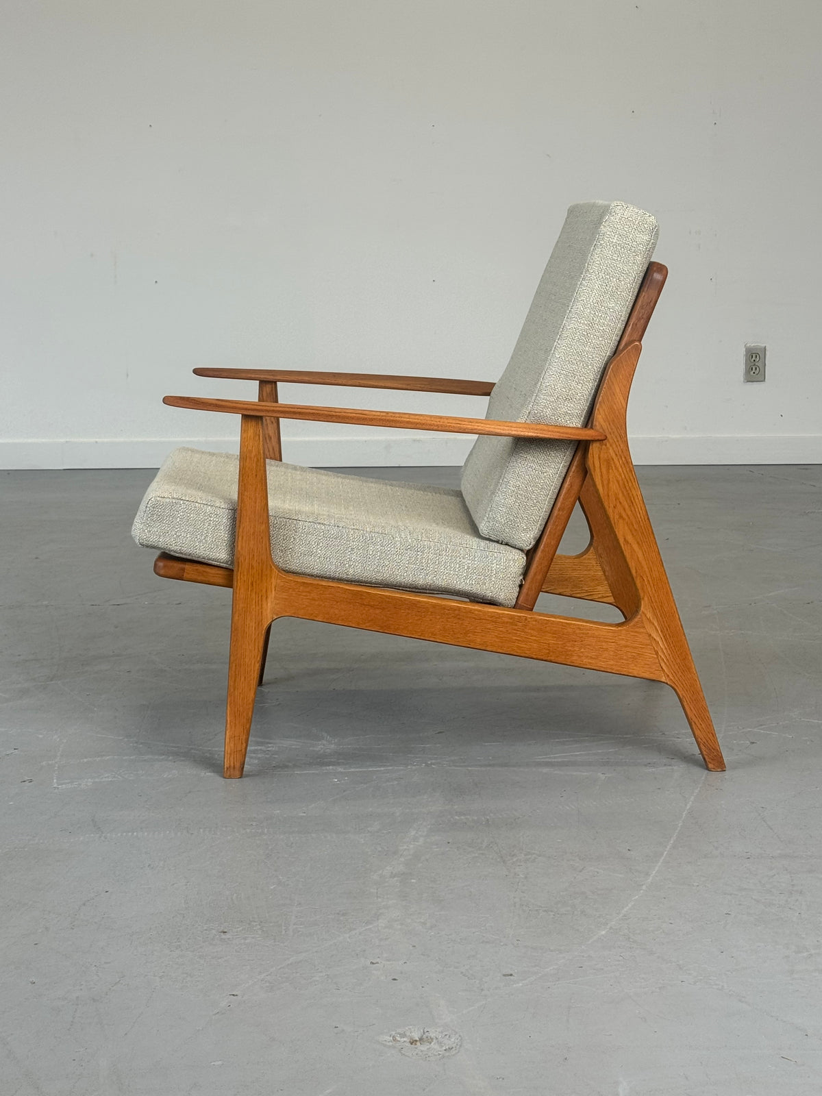 1960s Danish Teak and Oak Lounge Chair