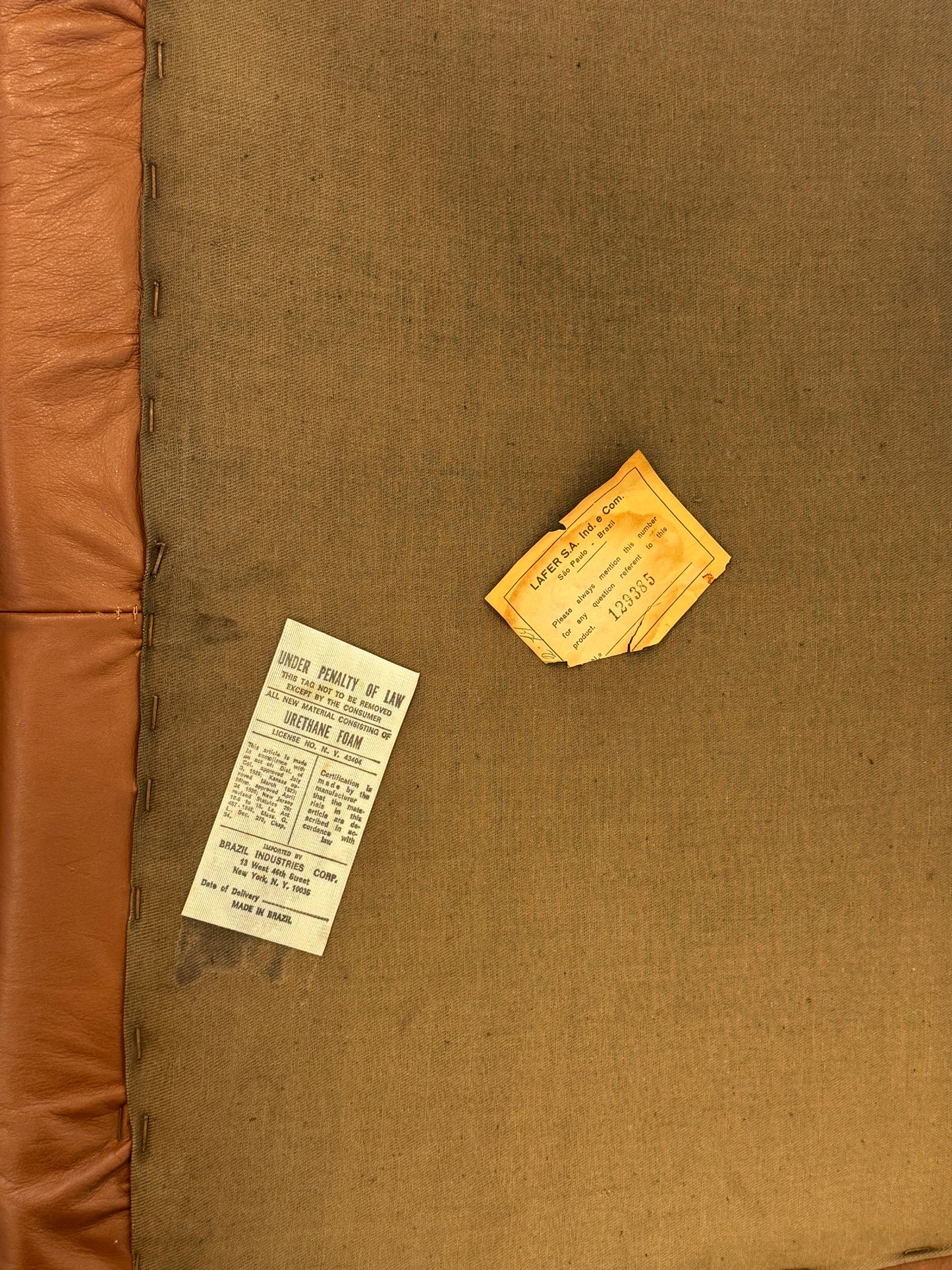 1970s Percival Lafer MP-81 Lounge Chair and Ottoman in Original Brown Leather and Brazilian Jatobá