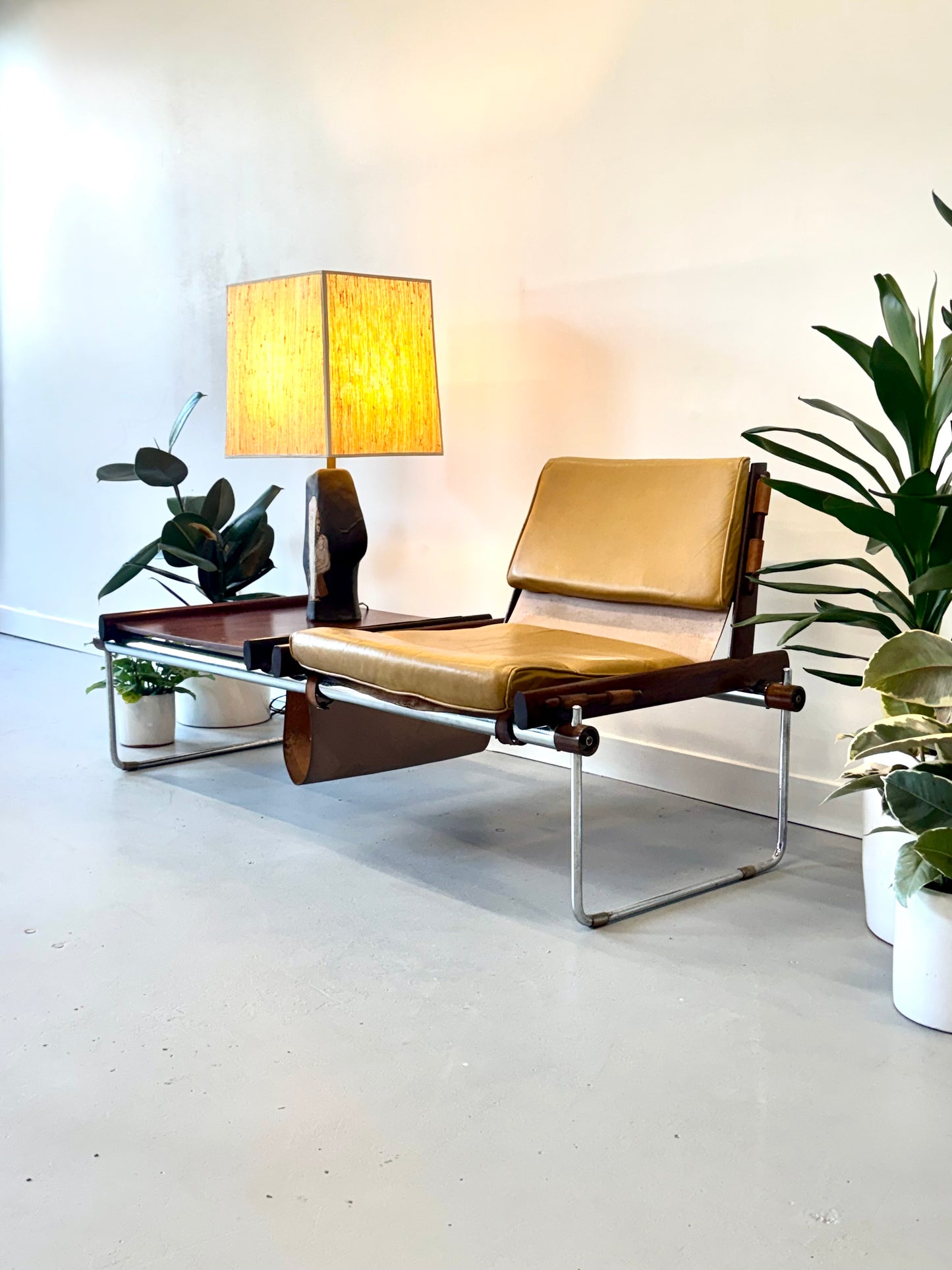 1960s MP-123 Modular Bench by Percival Lafer for Lafer in rosewood and original leather