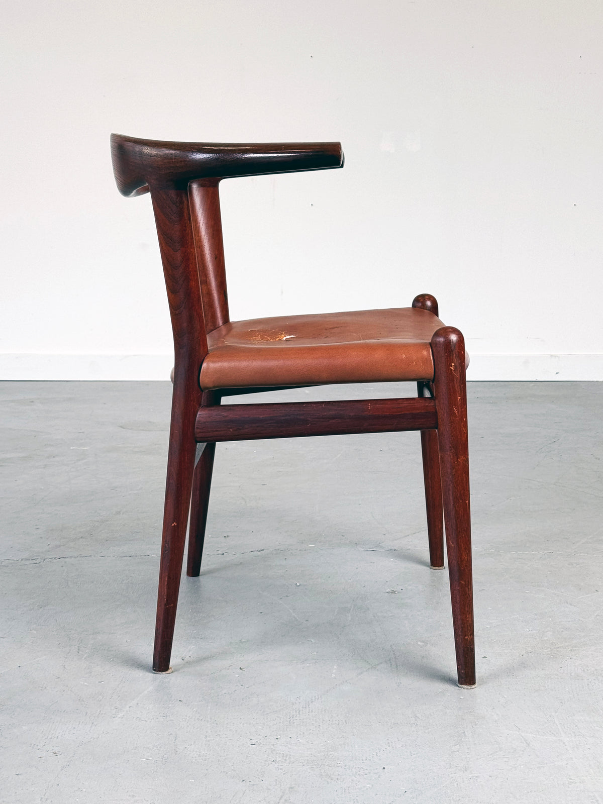 1960s JH518 “Bull Horn” Chair by Hans J. Wegner for Johannes Hansen, completely original.
