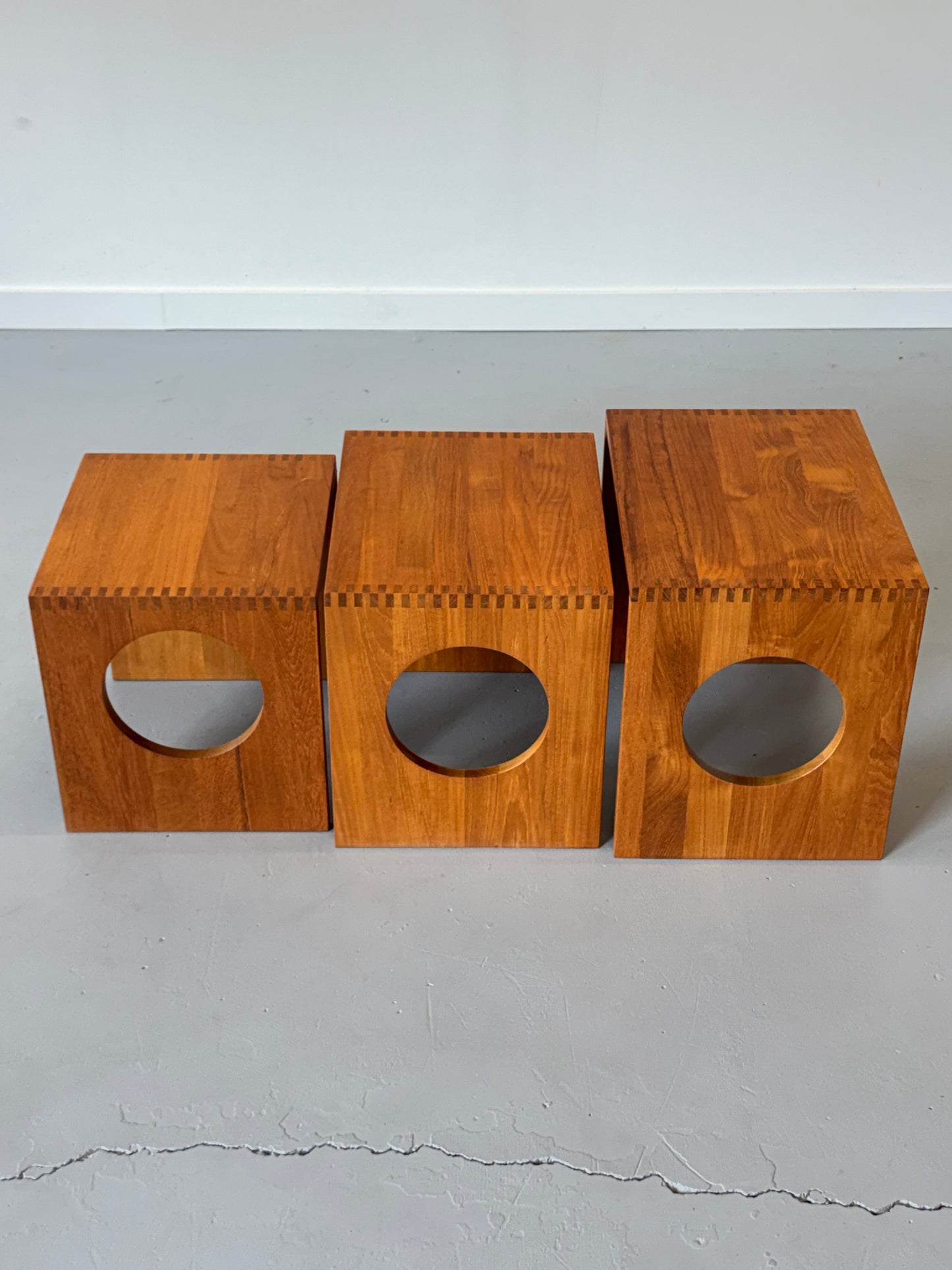 1960s Jens Quistgaard Solid Teak Nesting Tables for Nissen, Denmark – Set of Three