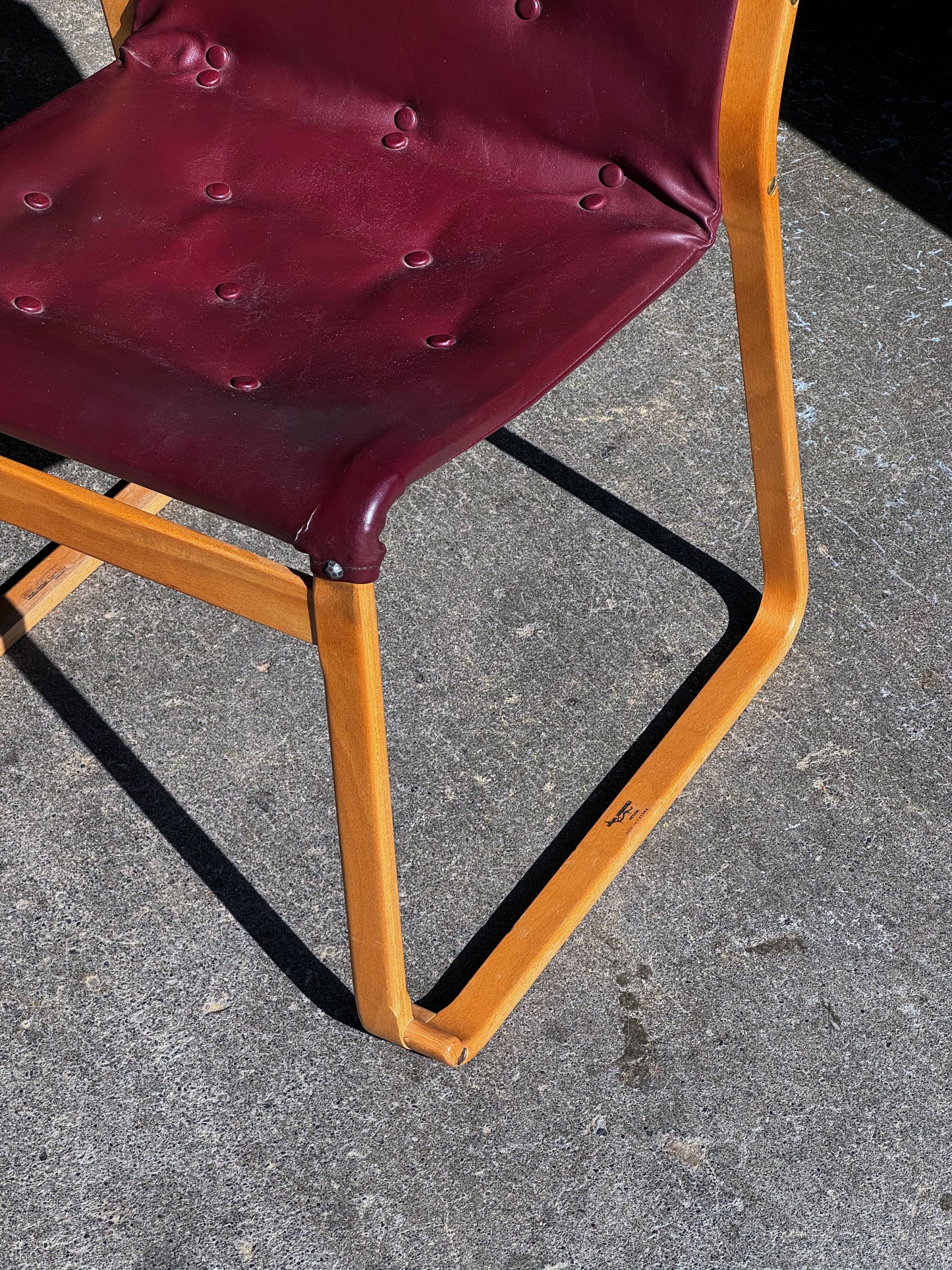 1970s Minette Chair by Bruno Mathsson in original oxblood leather