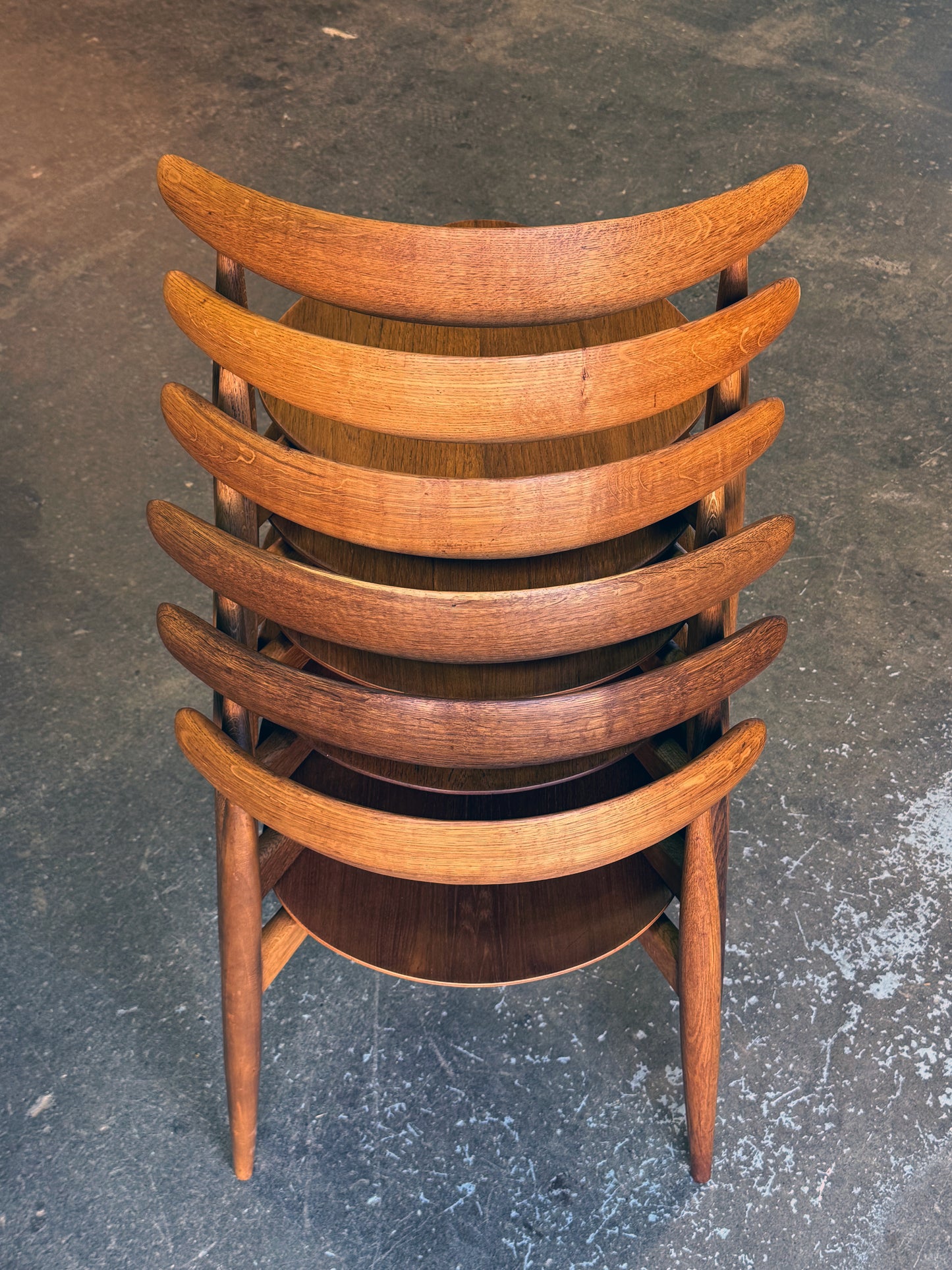 1950s Heart Dining Set by Hans J. Wegner for Fritz Hansen in teak