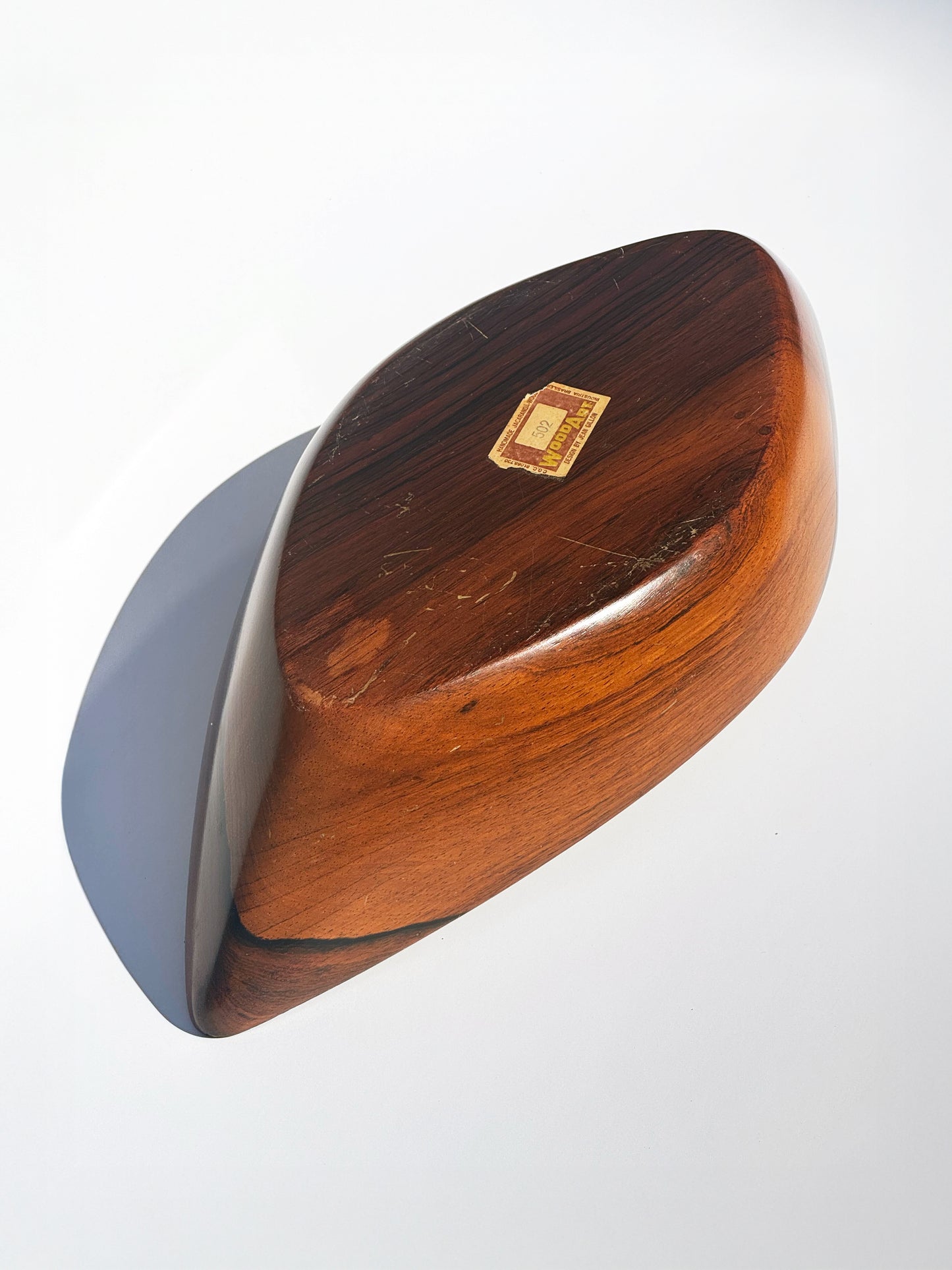 1960s Sculptural Bowl by Jean Gillon for Italma WoodArt in Brazilian rosewood