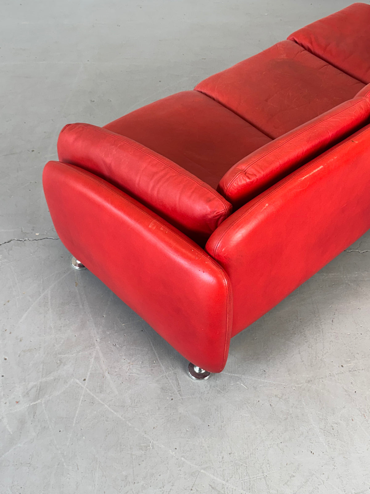 1970s “Concorde” Leather Sofa by Matti Halme for Peem Ltd., Finland