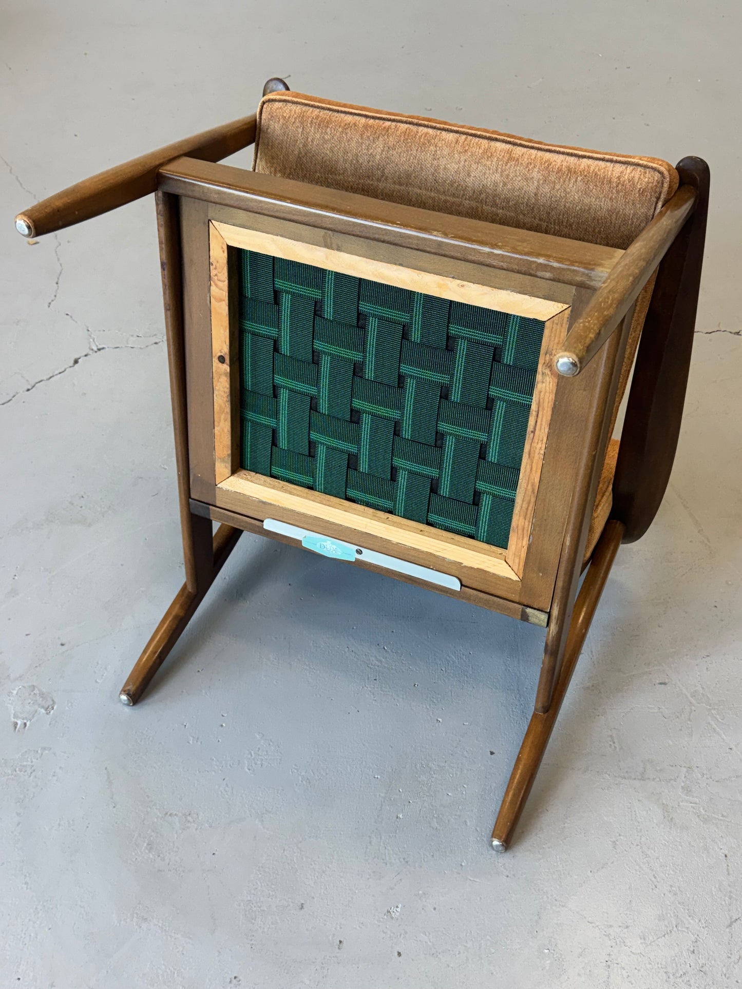 1960s Lounge Chair "USA 247" by Folke Ohlsson for DUX with Cane Back