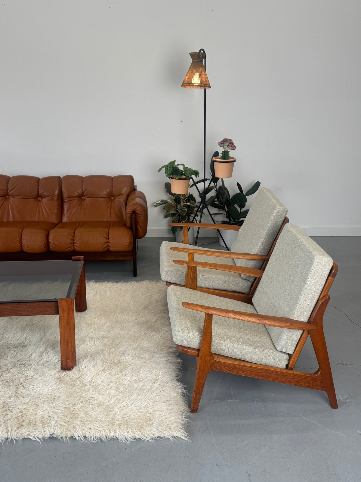1960s Danish Teak and Oak Lounge Chair