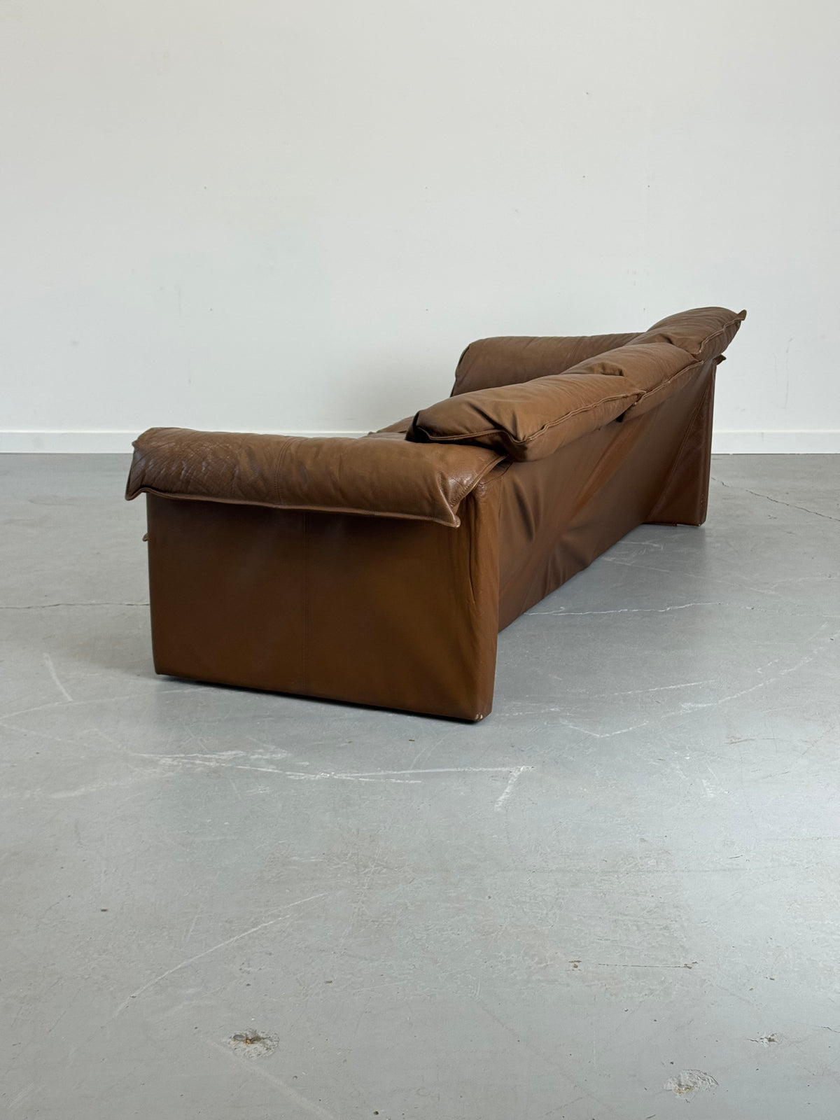 1980s Niels Eilersen Three-Seat Sofa in Aniline Leather, Denmark.
